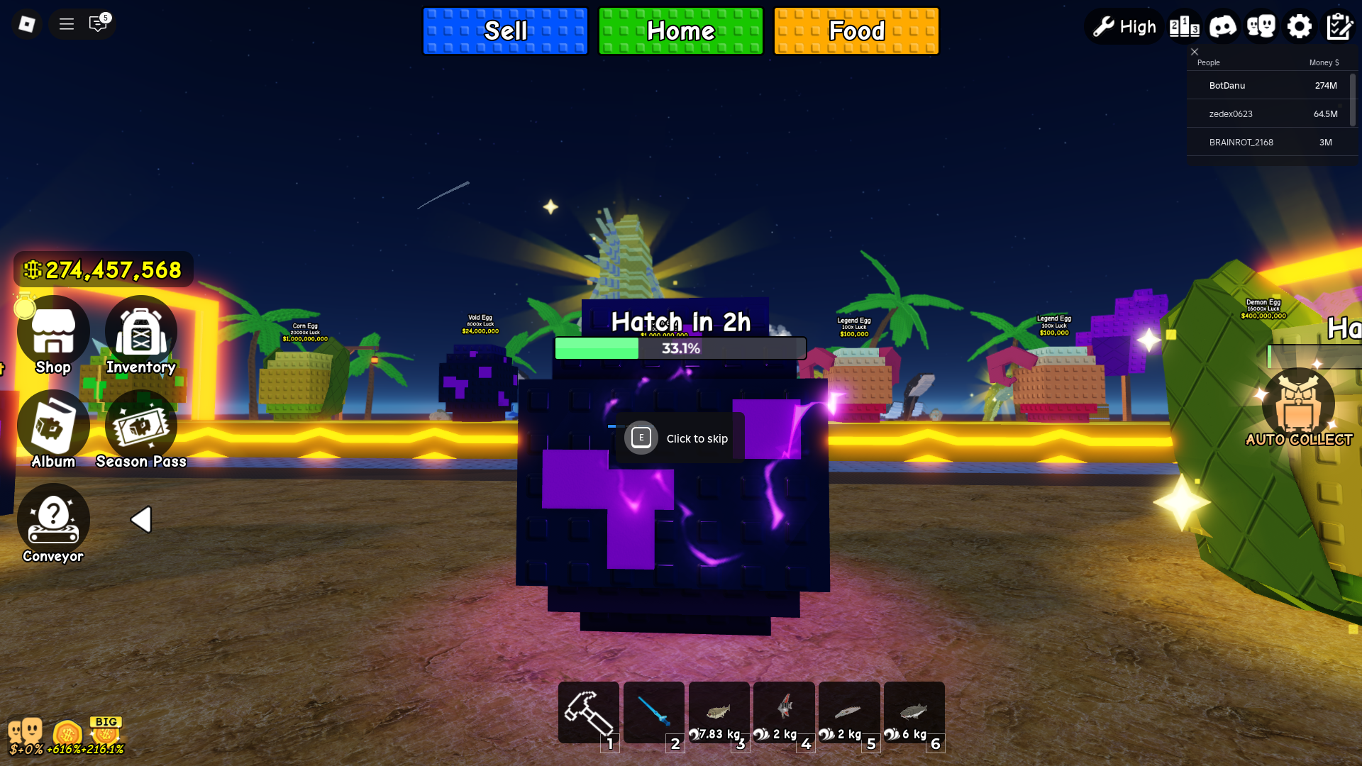 Hatching Void Egg (Image via Roblox Corporation)