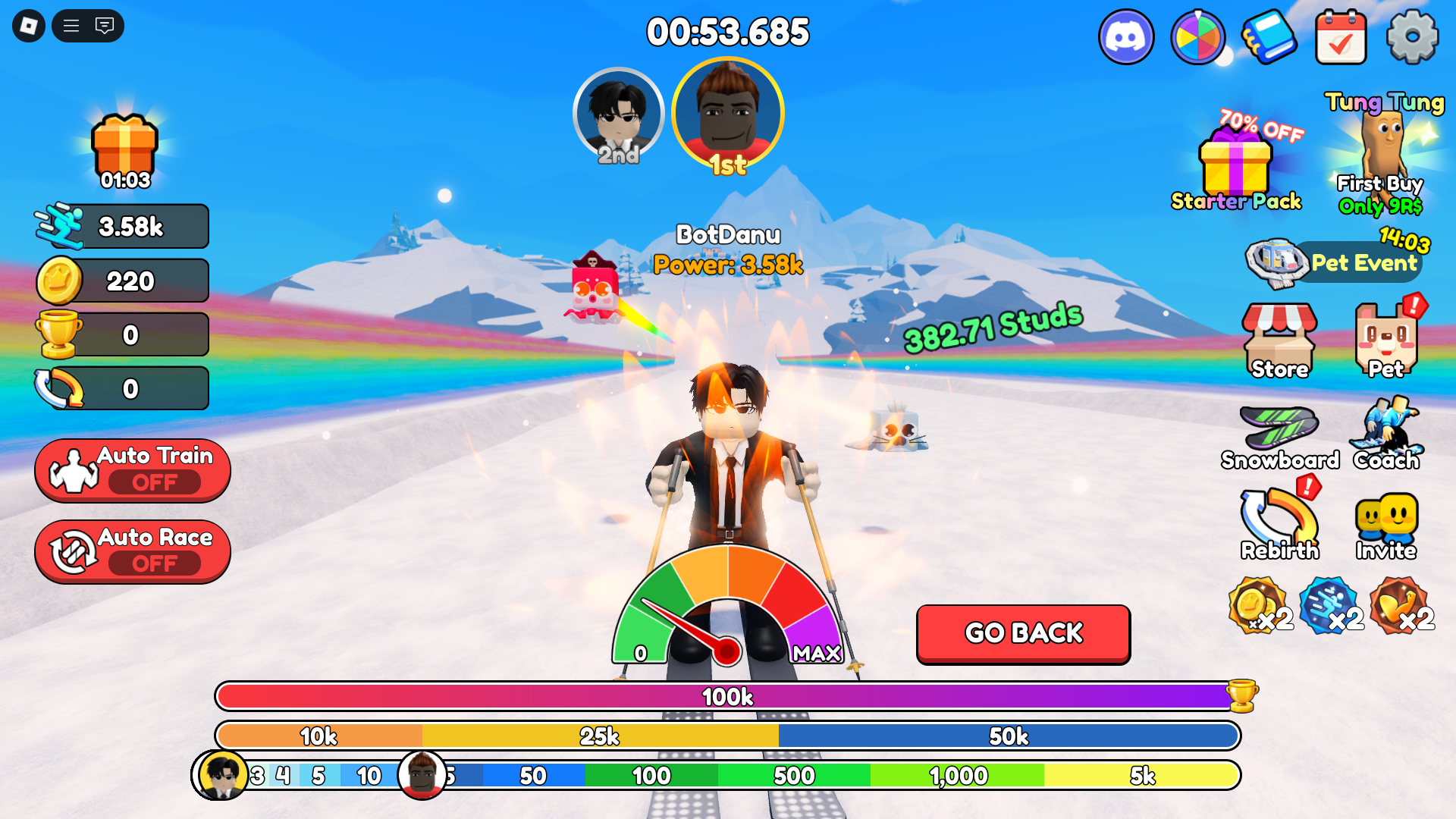 Snow Racing (Image via Roblox Corporation)