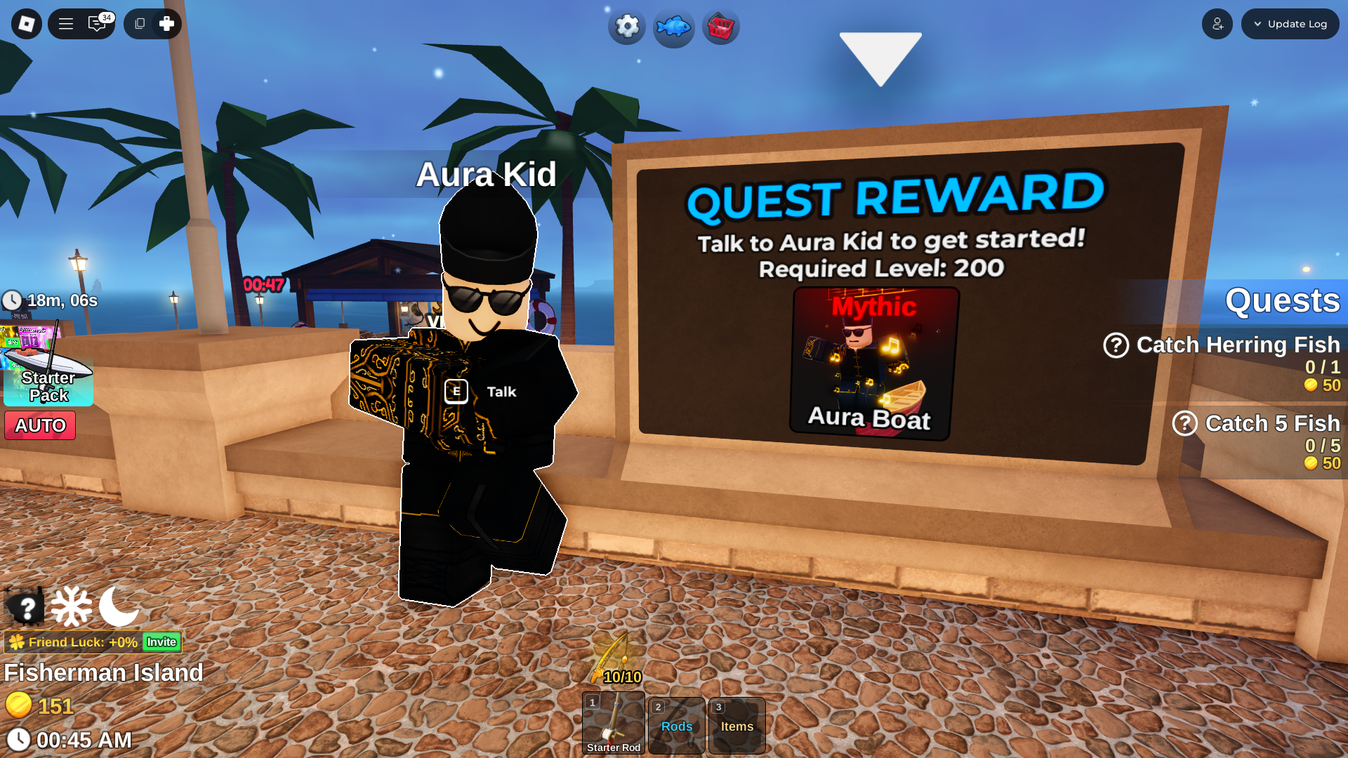 The Aura Farmer Boat in Fish It (Image via Roblox Corporation)