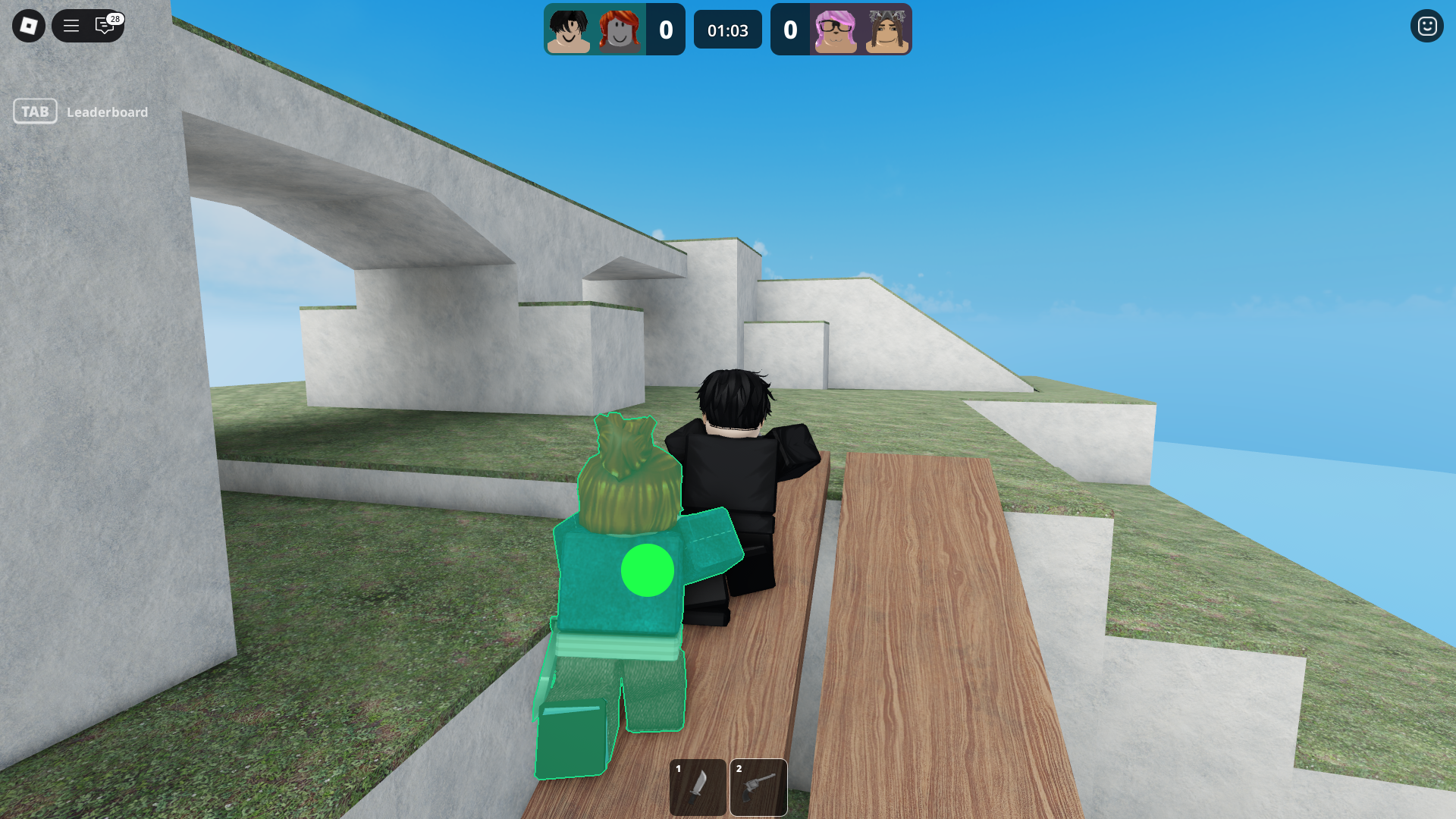 Spawning and rushing (Image via Roblox Corporation)
