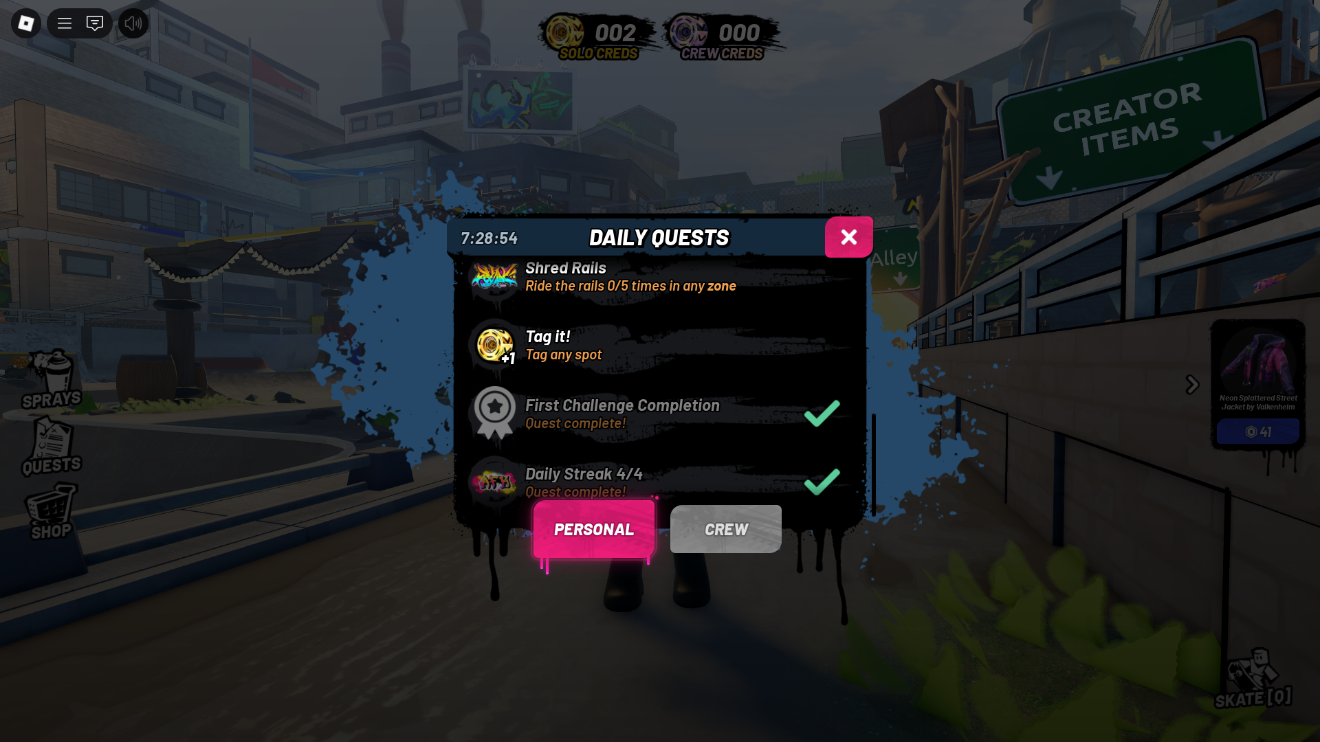 Tag it Quest the Takeover (Image via Roblox Corporation)