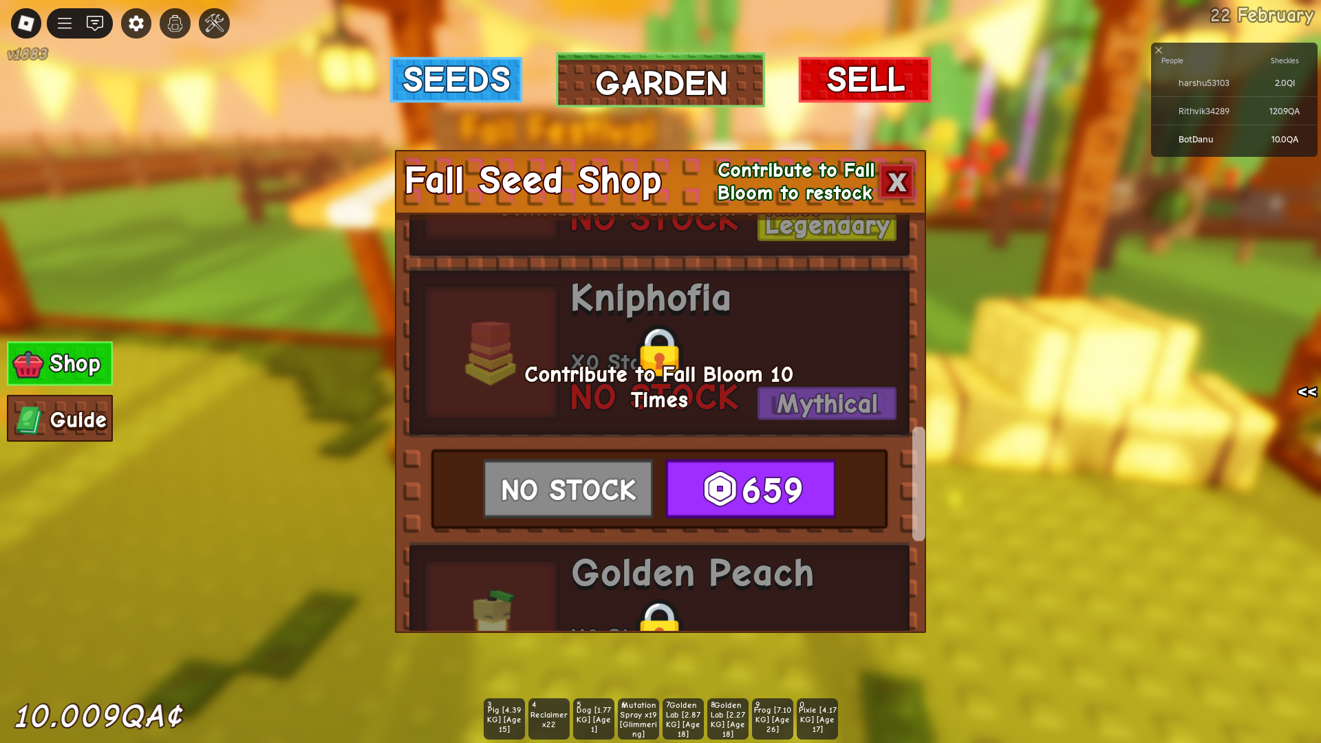 Kniphofia in Fall Seed Shop (Image via Roblox Corporation)