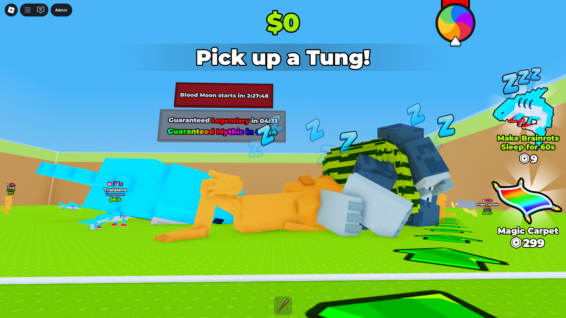 All Gears in Don’t Wake the Brainrots (Image via Roblox Corporation)