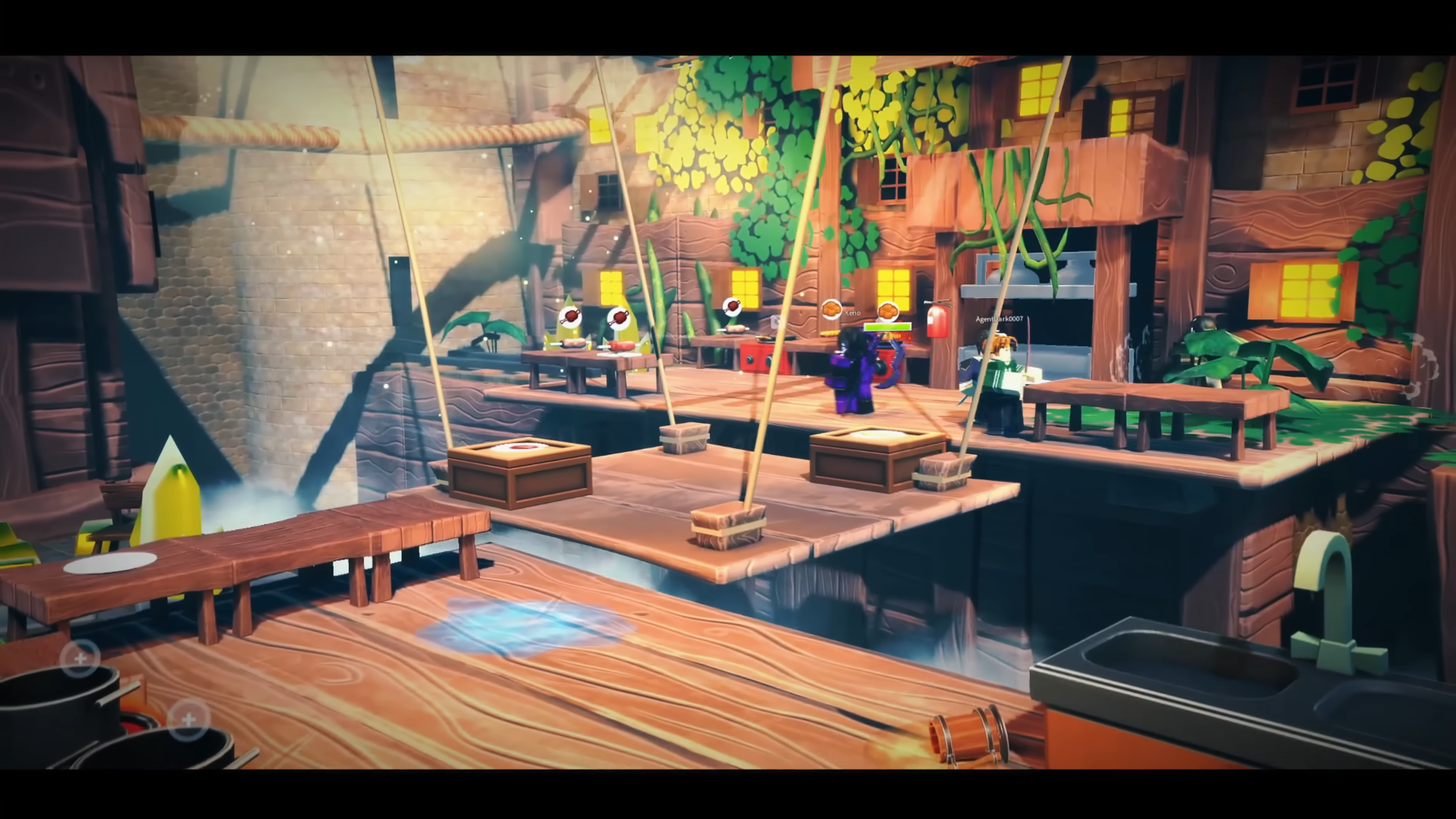 cooking with friends (Image via Roblox Corporation)