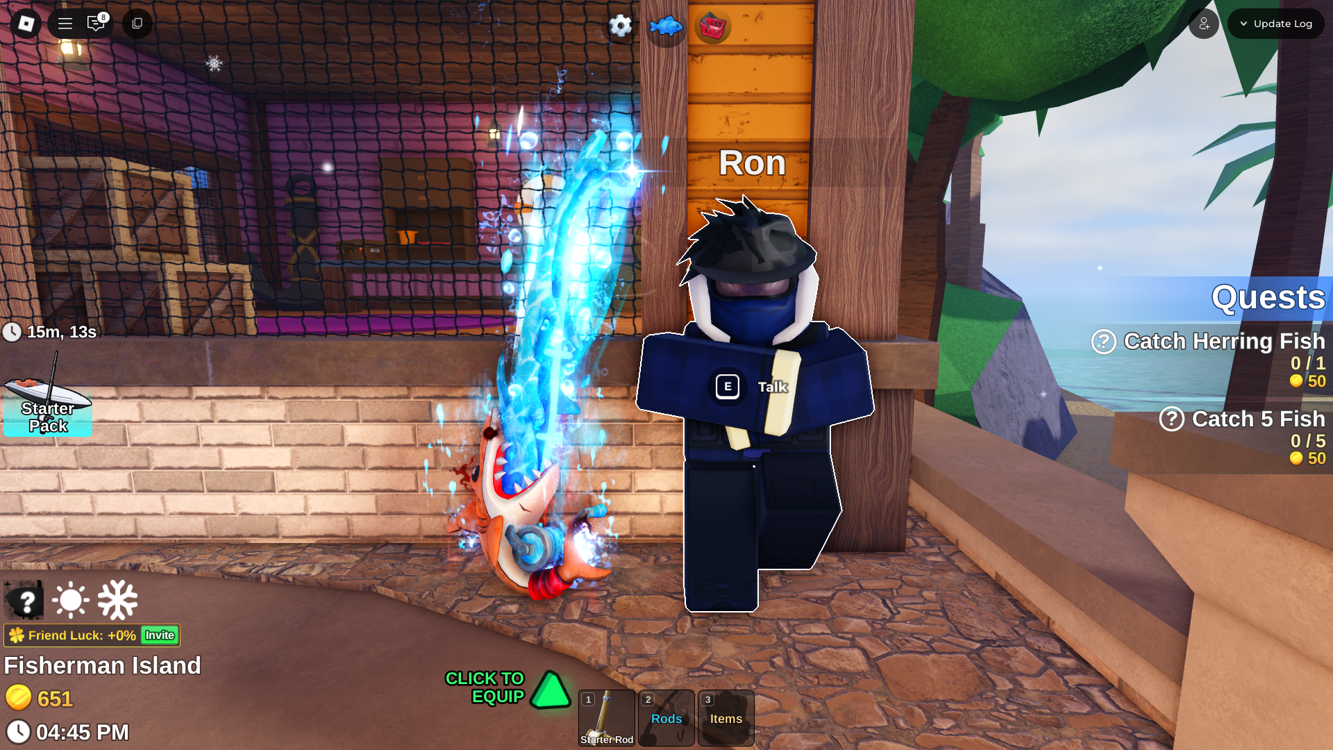 Megalofriend Rod Skin in Fish It (Image via Roblox Corporation)