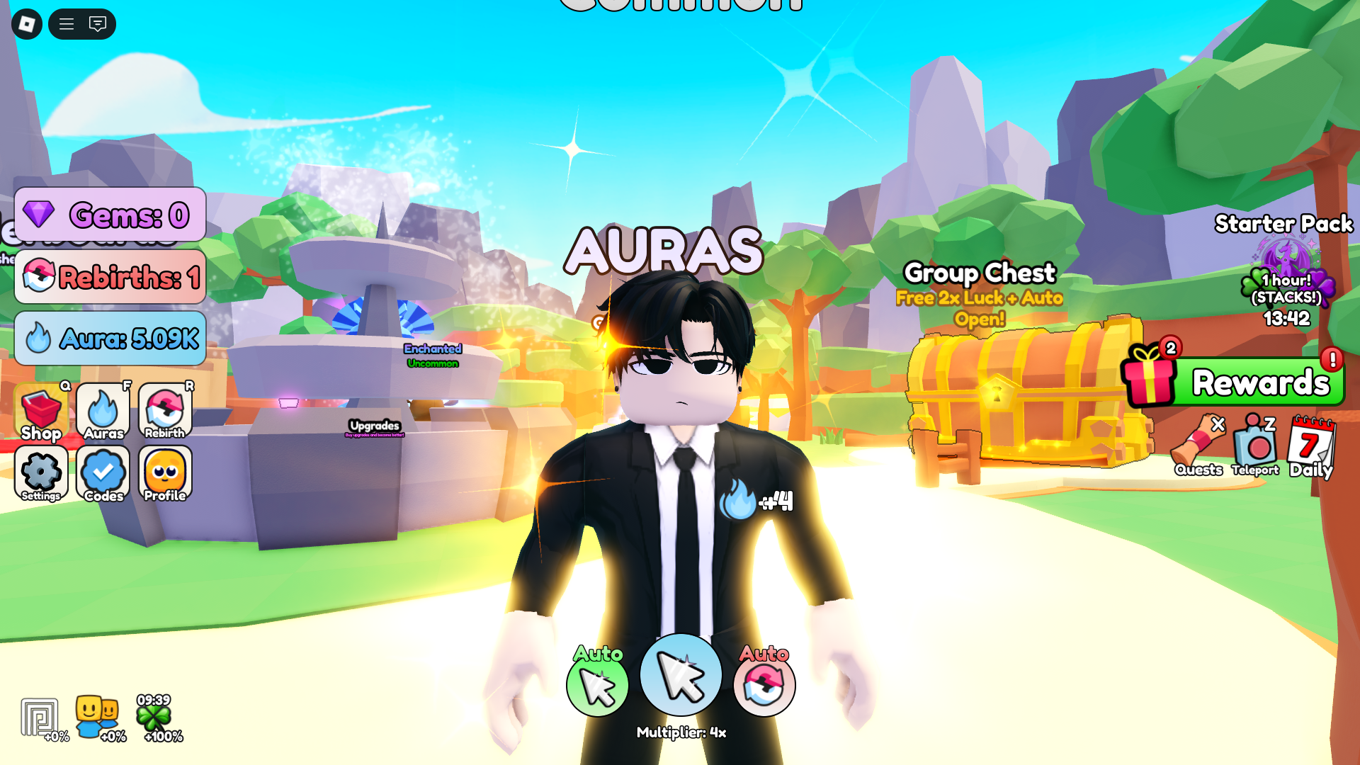 Click to Aura Farm (Image via Roblox Corporation)