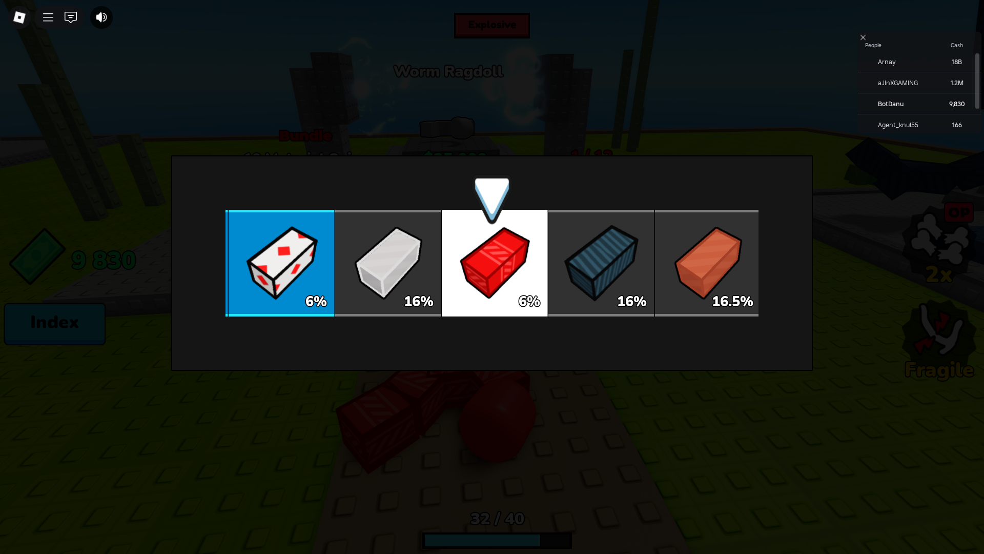 Materials in Break Your Bones (Image via Roblox Corporation)