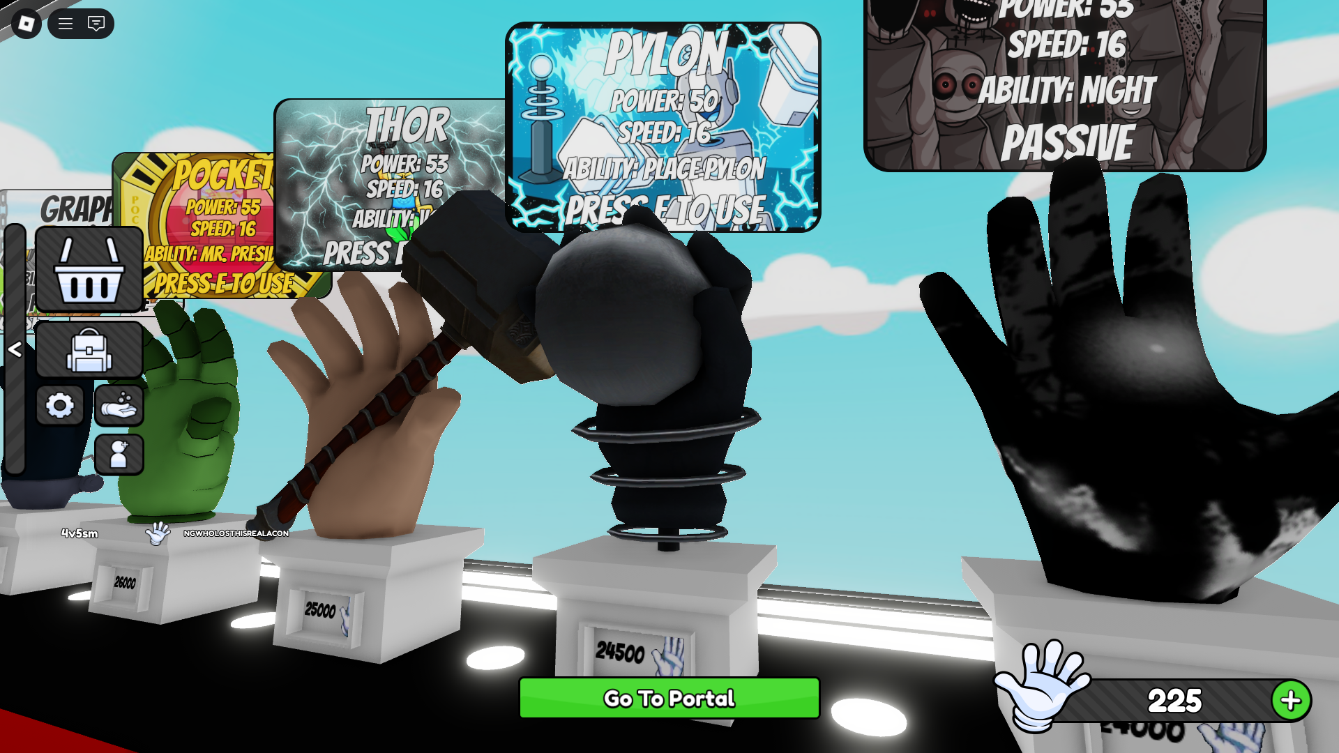 Pylon Glove in Slap Battles (Image via Roblox Corporation)