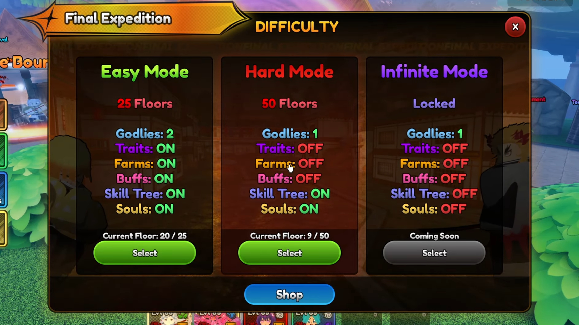 Difficulty (Image via Roblox Corporation)