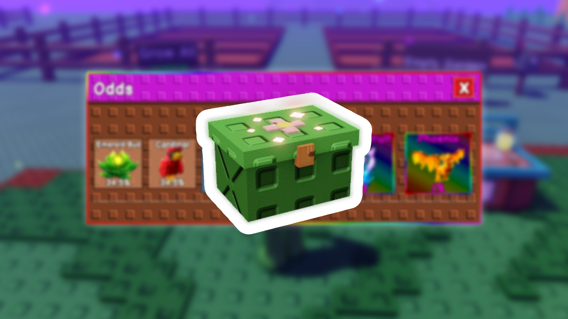Enchanted Chest drop chances (Image via Roblox Corporation)