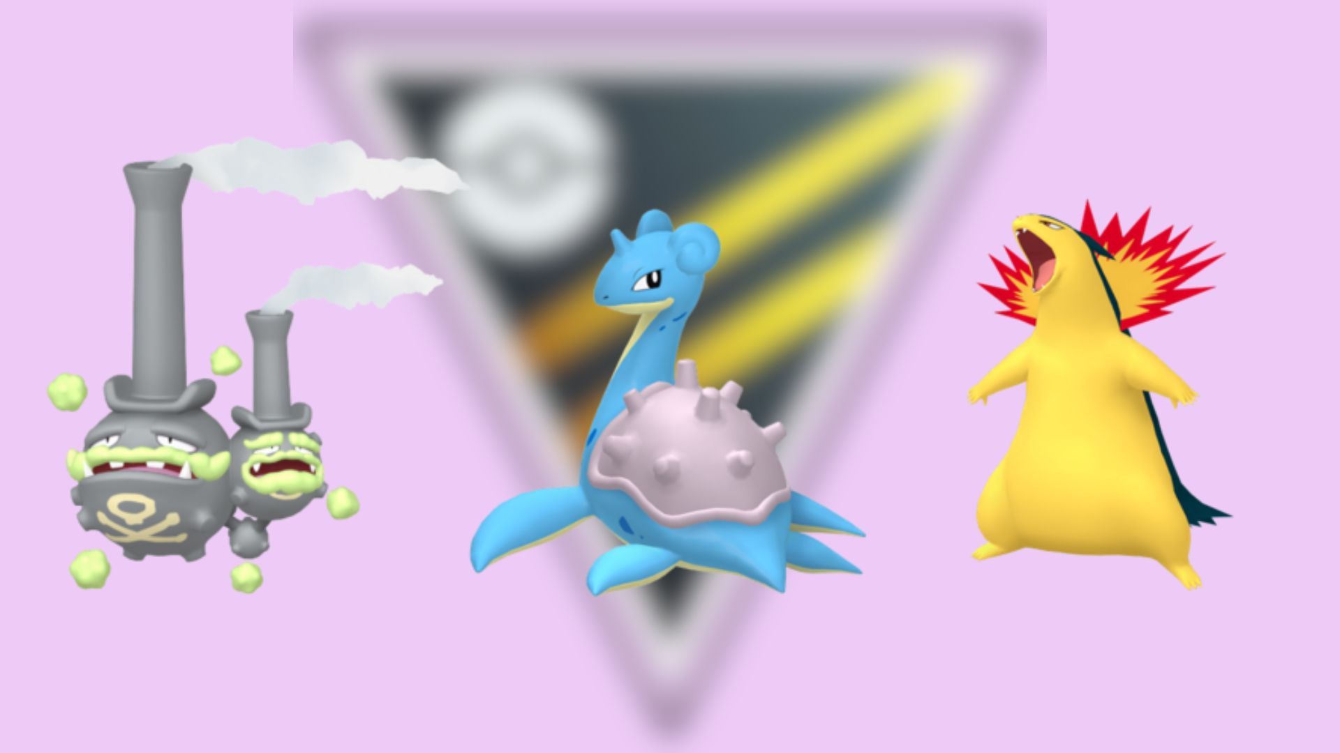 Galarian Weezing, Lapras, and Typhlosion (Image via TPC)