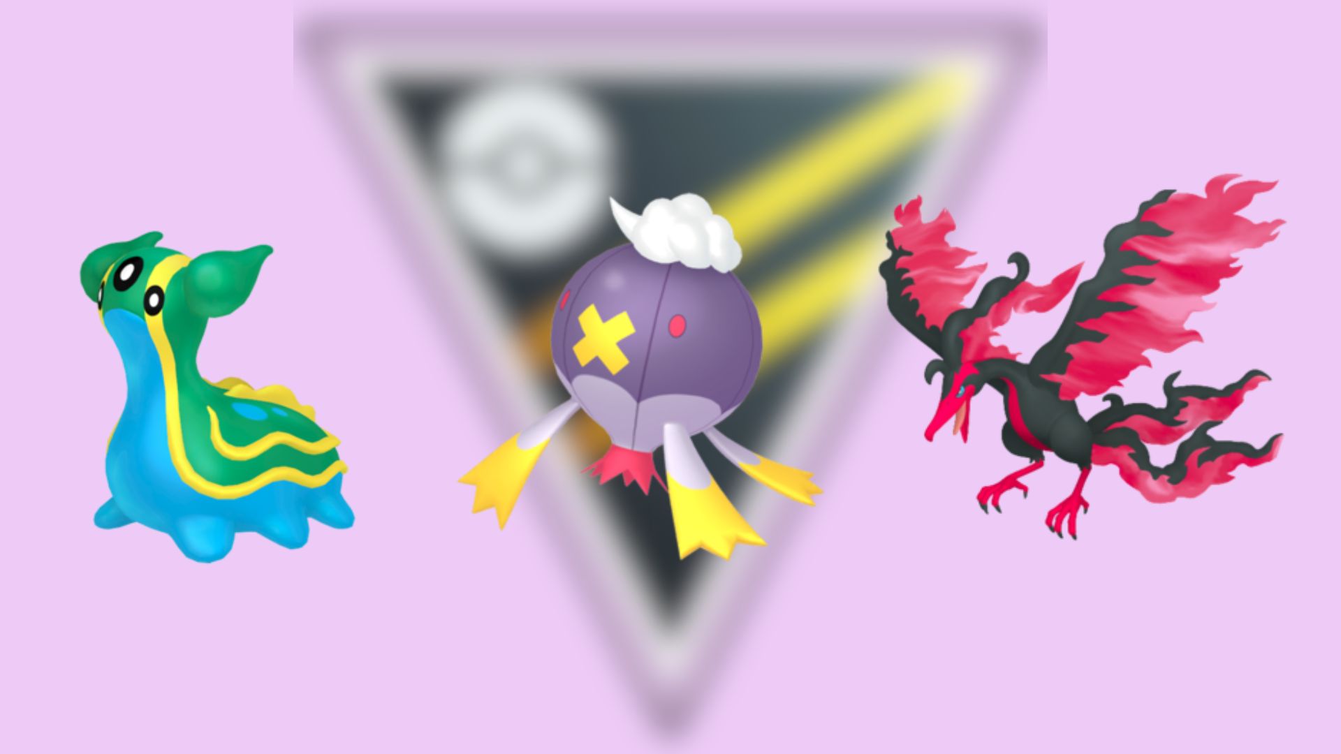 Gastrodon, Drifblim, and Galarian Moltres (Image via TPC)