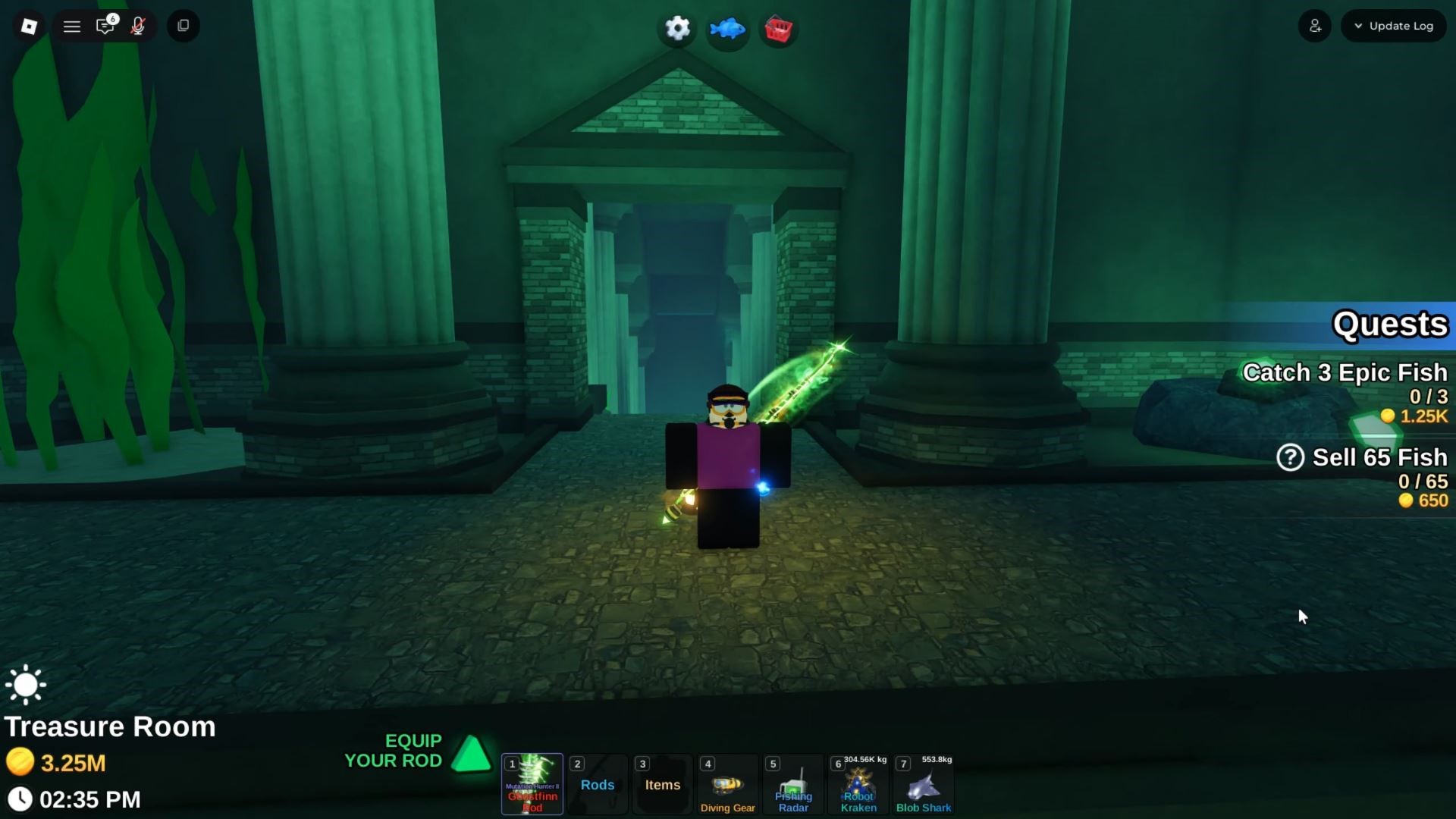 Ghostfin Rod in Fish it (Image via Roblox Corporation)