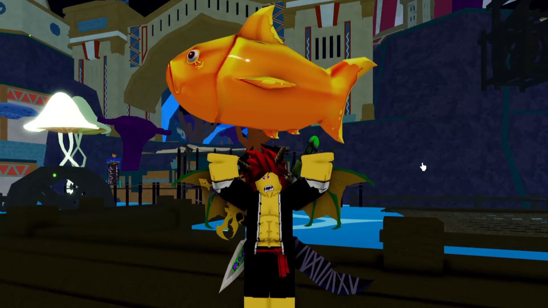 Golden Carp in Blox Fruits (Image via Roblox Corporation)