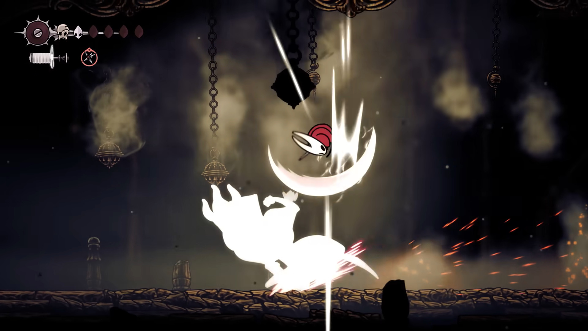 Face downwards and attack (Image via Team Cherry)