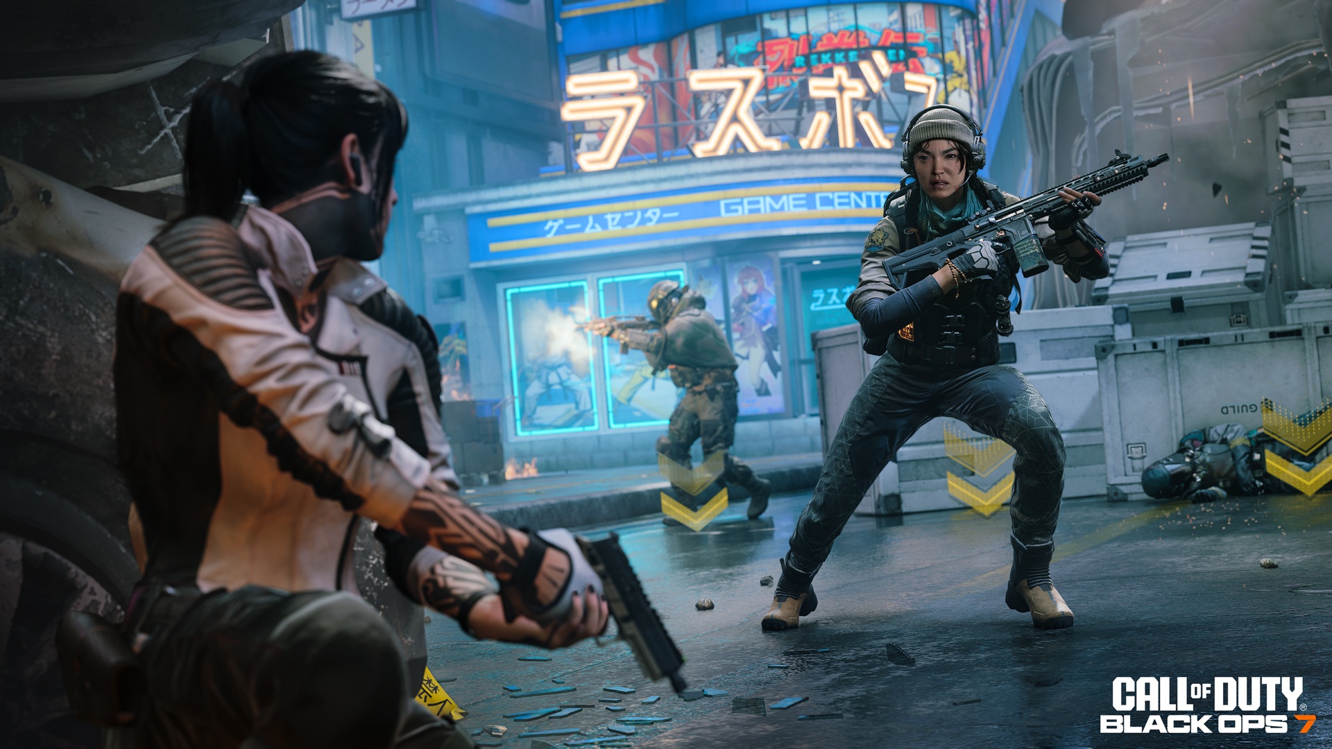 Three Operators using Hybrid Combat Specialty in Black Ops 7