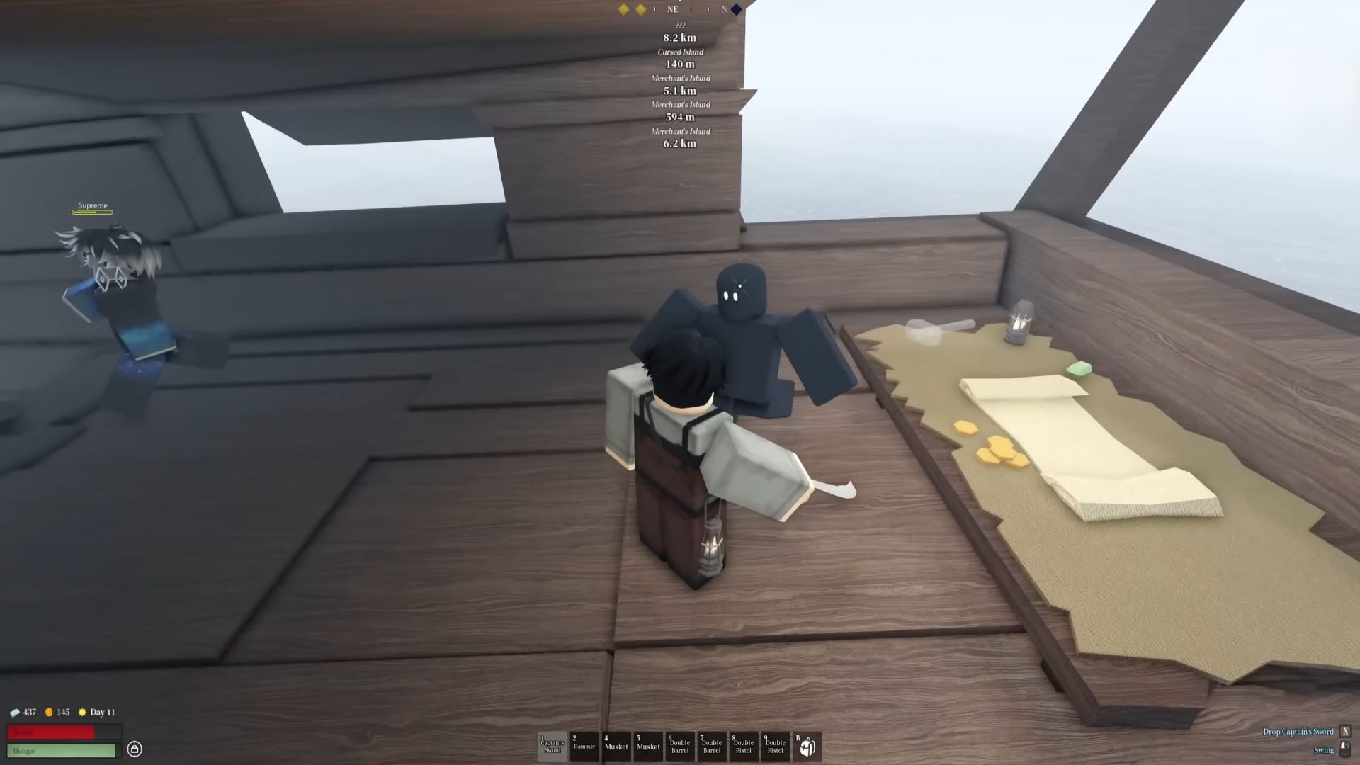 Killing Black Ghosts with friends (Image via Roblox Corporation)