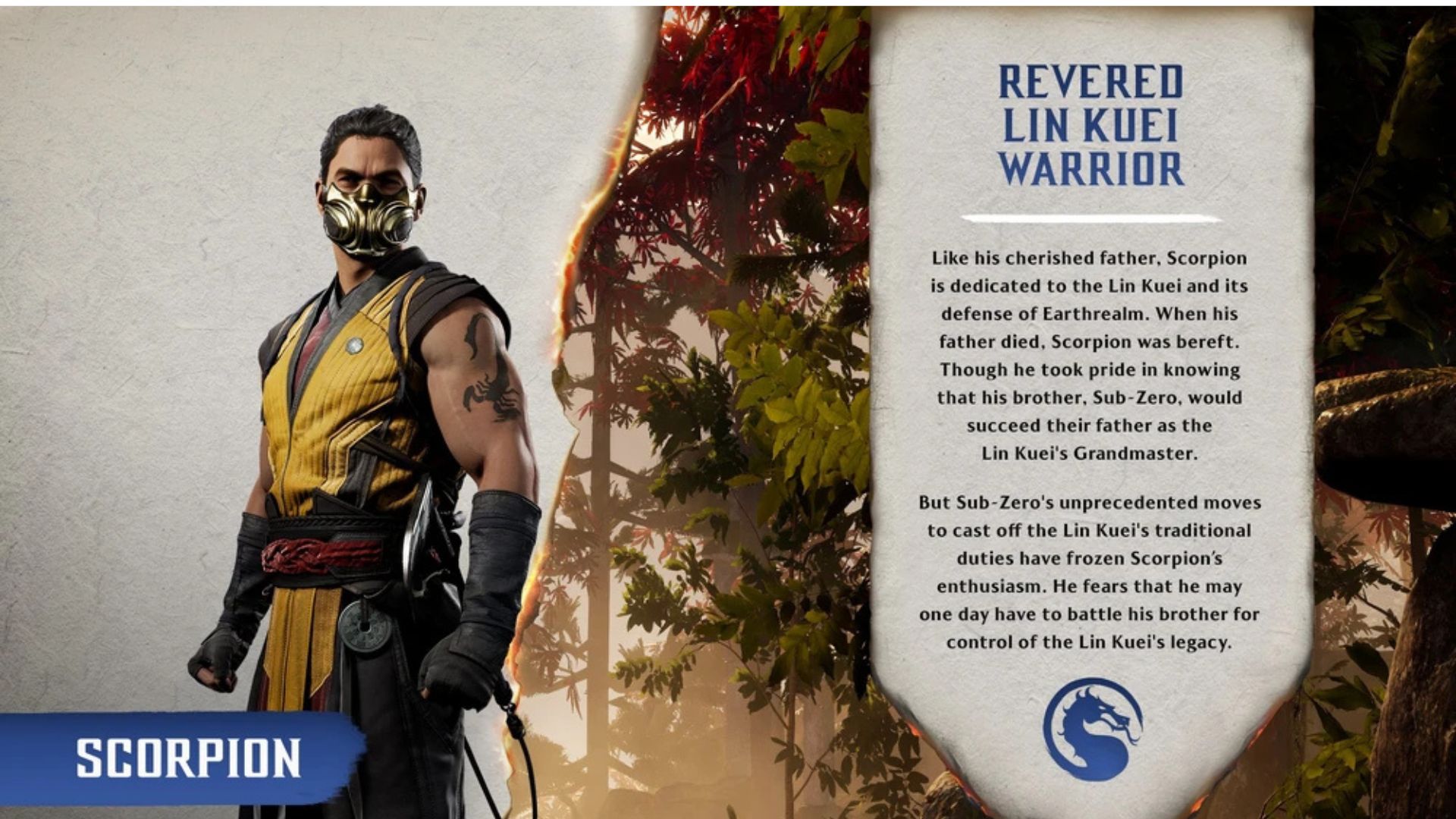 Kuai Liang as Scorpion in MK 1 (Image via Netherrealm Studios)