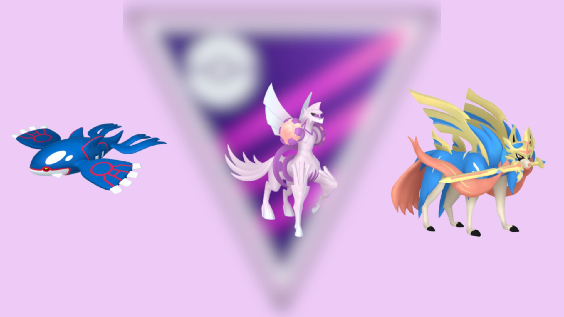 Kyogre, Palkia Origin, and Zacian Crowned Sword (Image via TPC)
