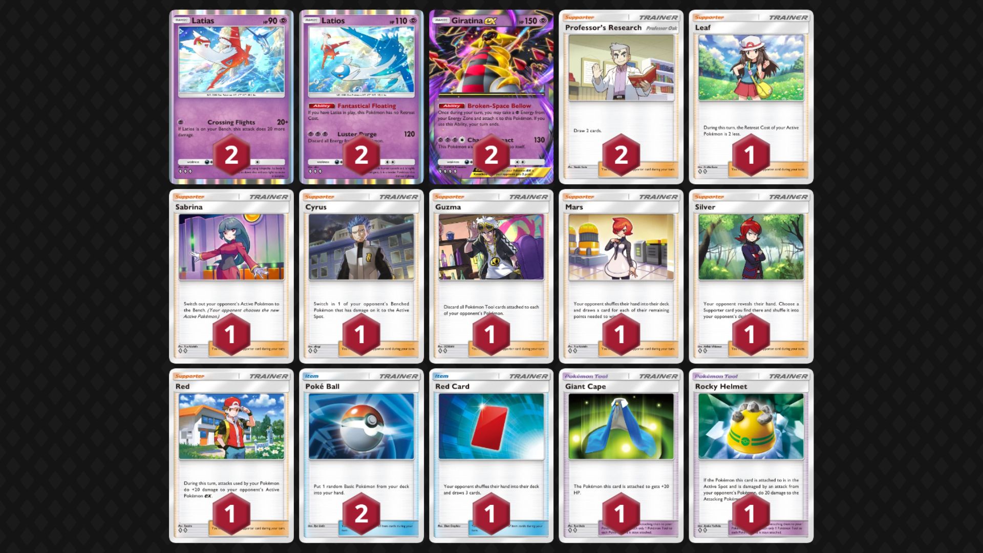 Latios decklist (Image via TPC)