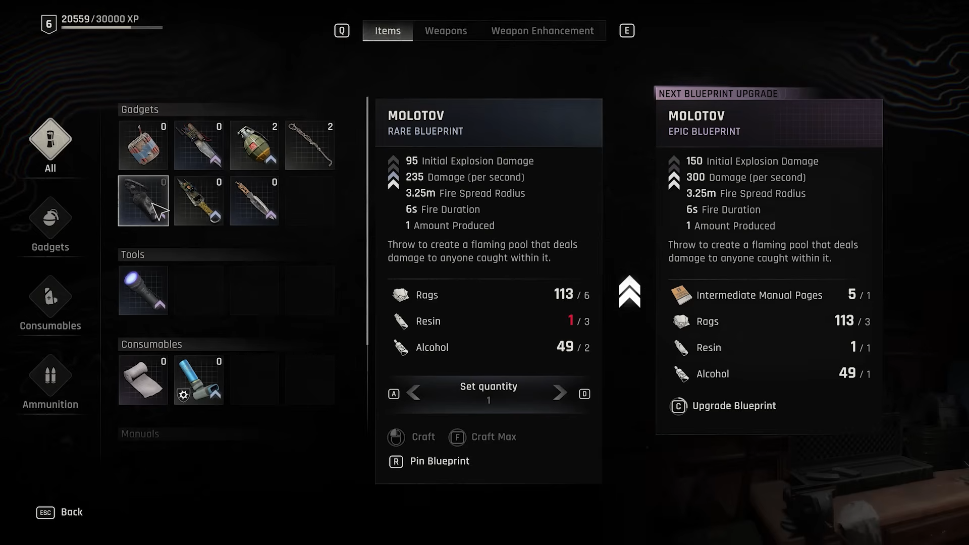 Items Page in the game. (Source: Techland)