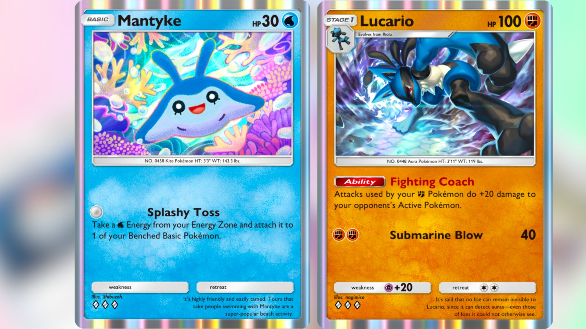 Mantyke and Lucario (Image via TPC)