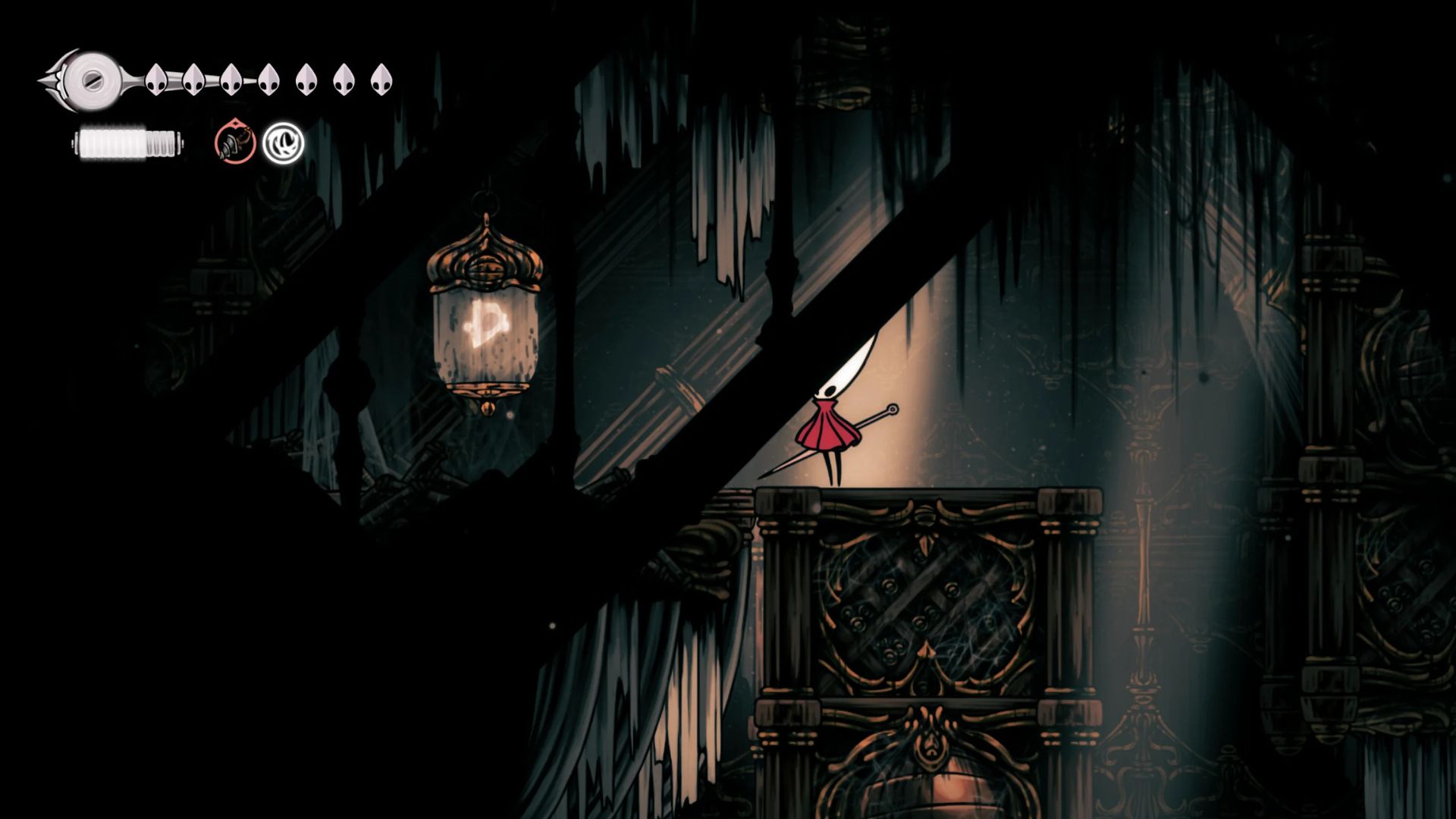 Mask Shard 10 in Whispering Vaults (Image via Team Cherry)