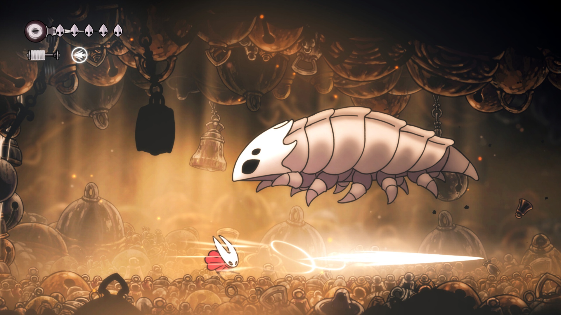 Defeat the Bell Beast in Hollow Knight Silksong (Image via Team Cherry)