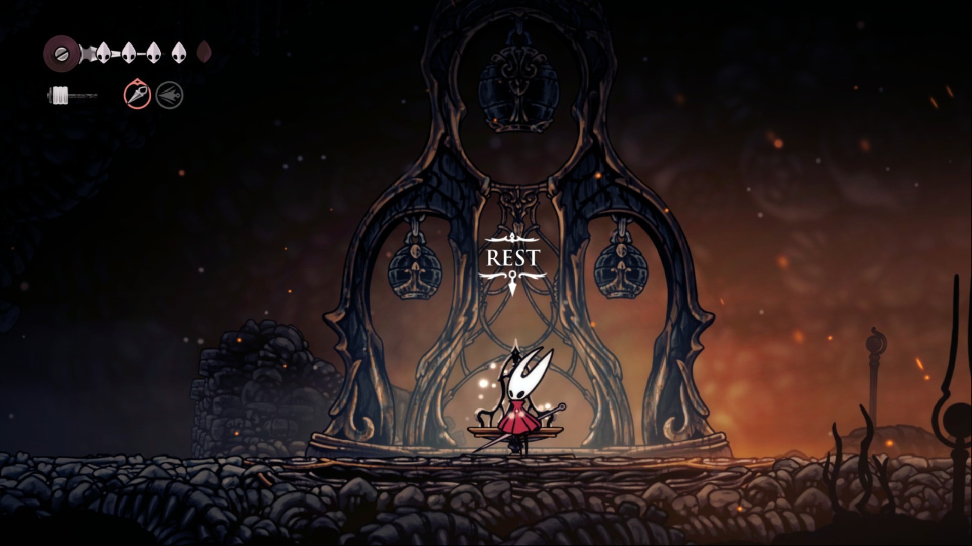 Should you offer 30 Rosaries to this shrine in Silksong? [Source: Team Cherry]