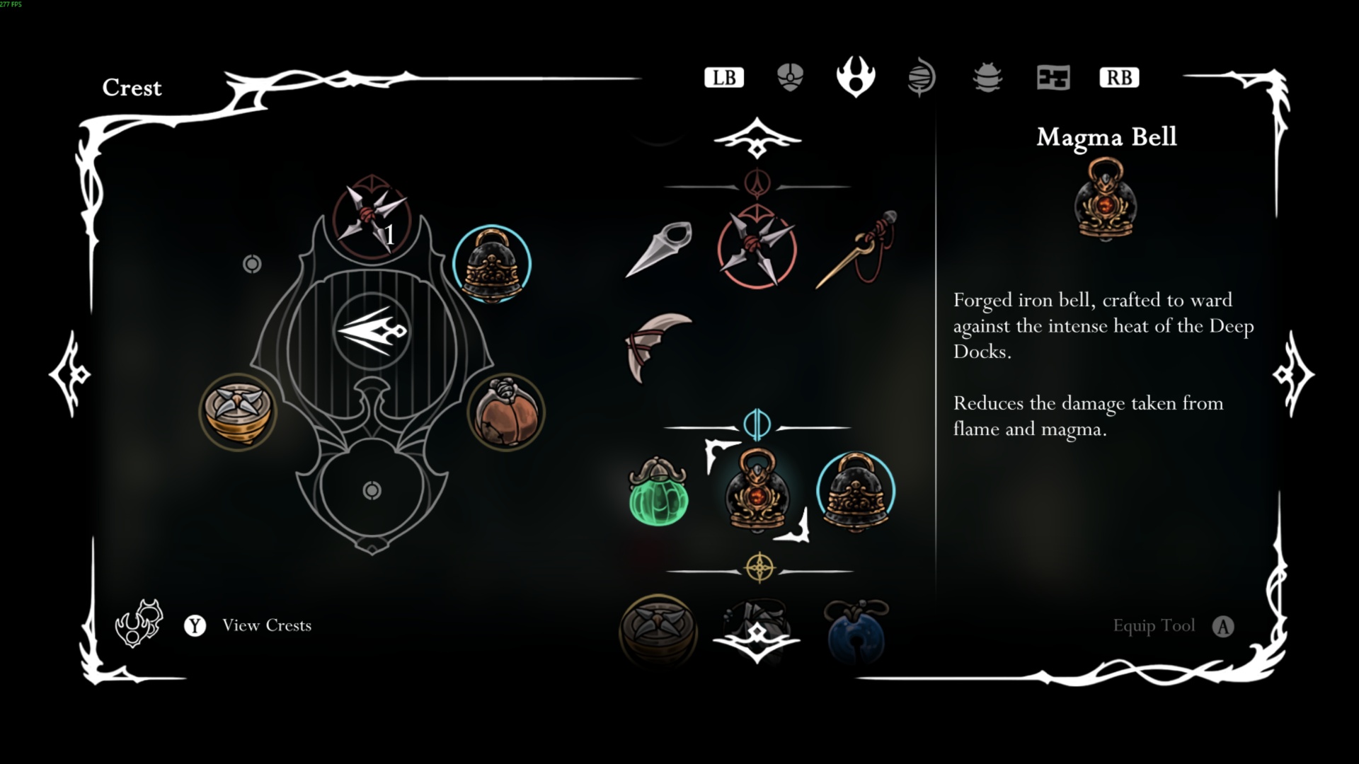 Equip the Magma Bell (Image via Team Cherry | Deltia’s Gaming)