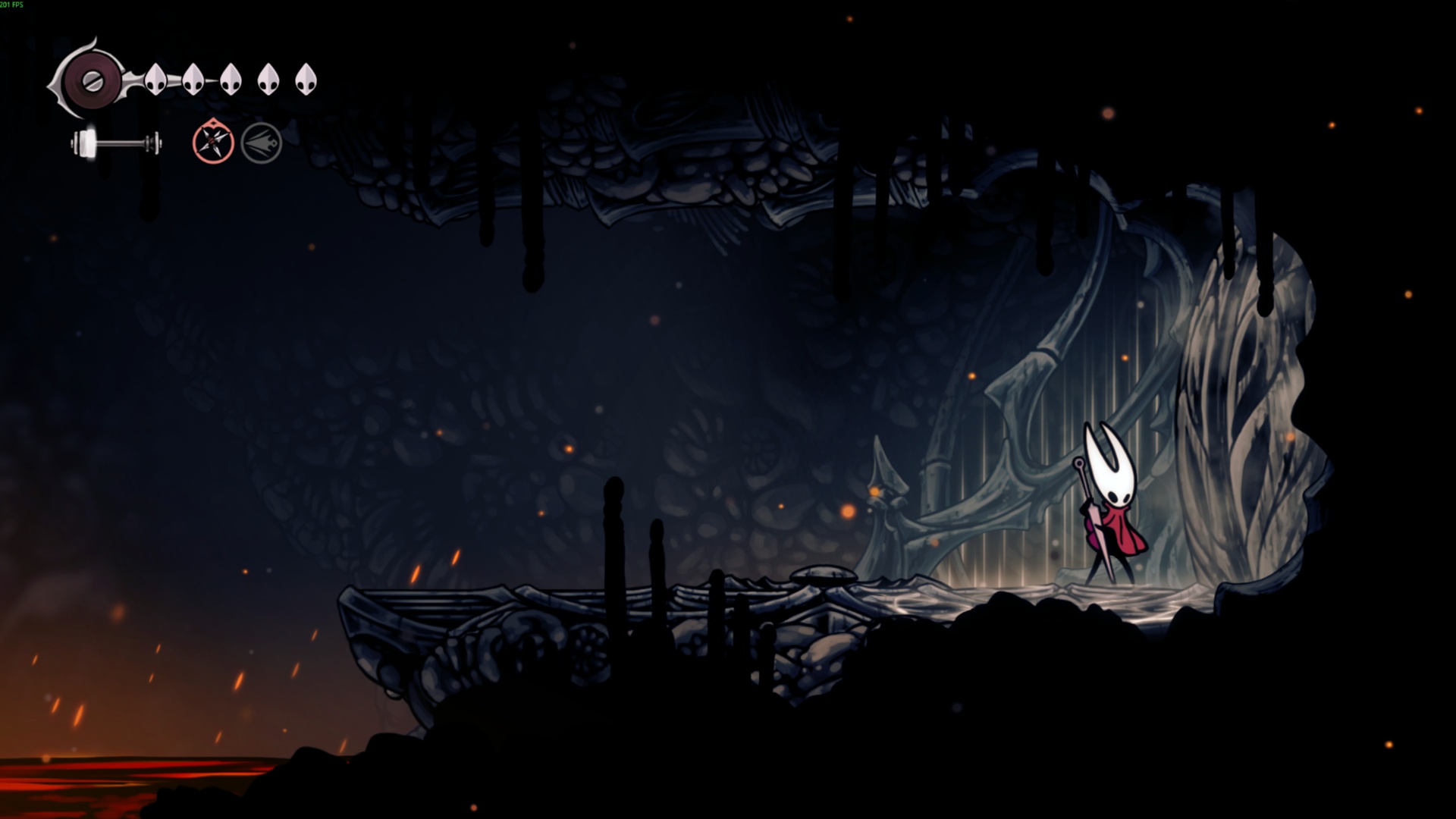 Unlock the door with Needolin (Image via Team Cherry | Deltia’s Gaming)
