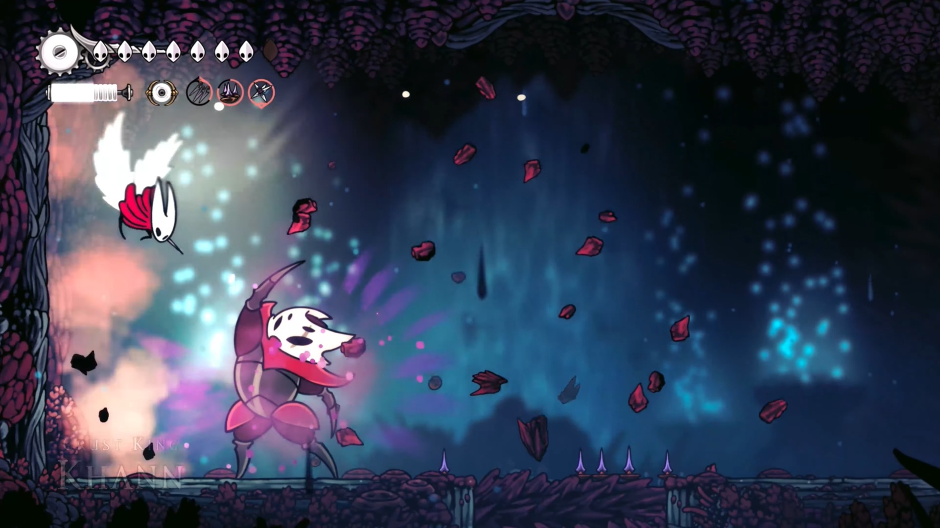 Challenge Crust King Khann in Hollow Knight Silksong (Image via Team Cherry)
