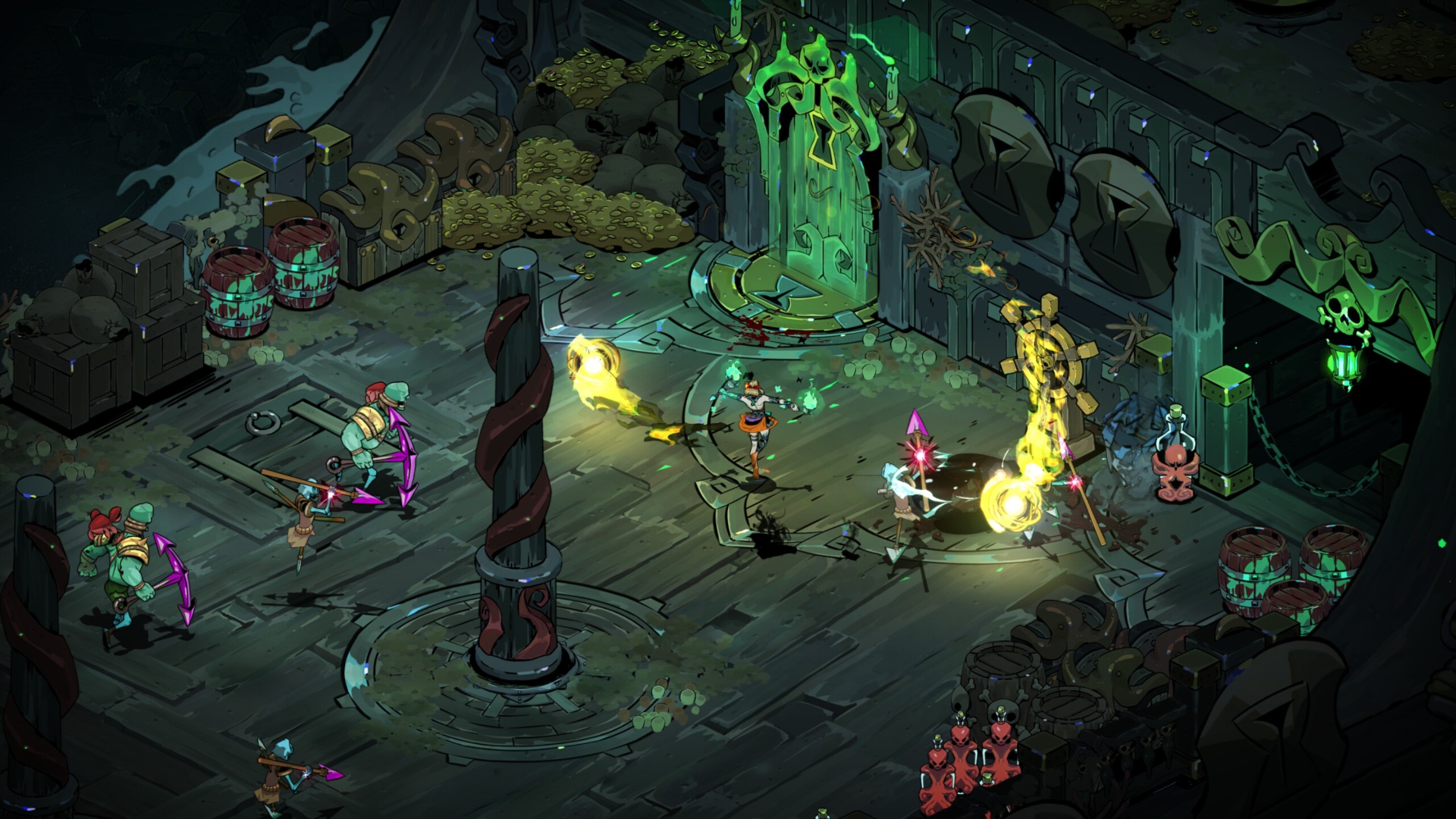 Play as a powerful witch (Image via Supergiant Games)