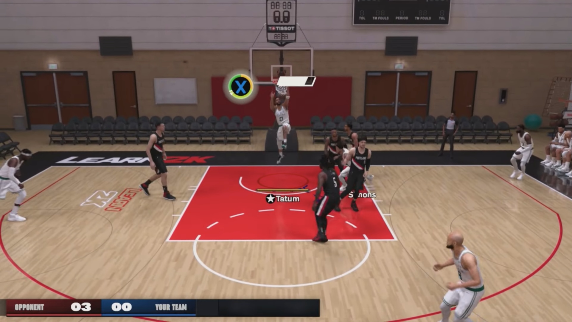 End the pass with a dunk in Alley Oop in the game (Image via 2K)