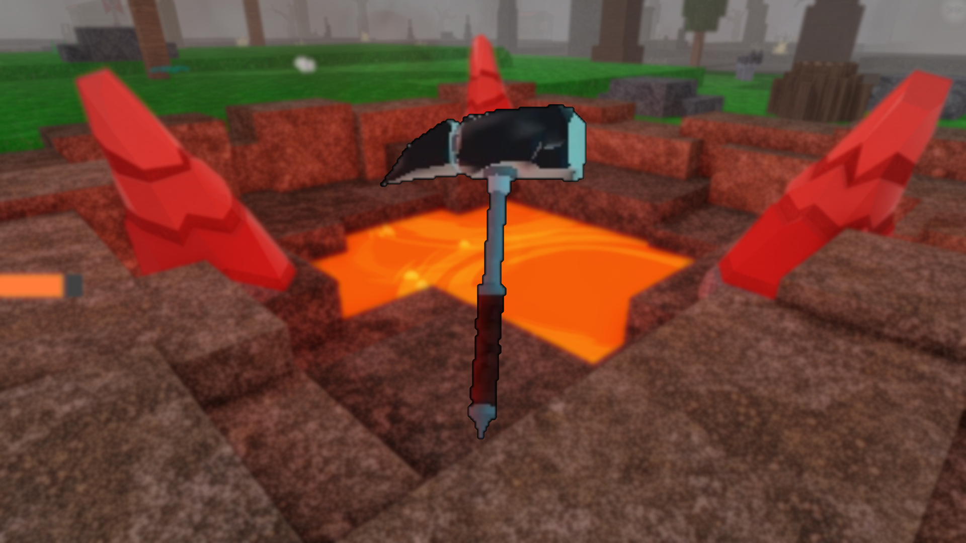 Obtaining the Obsidiron Hammer in 99 Nights in the Forest (Image via Roblox Corporation)