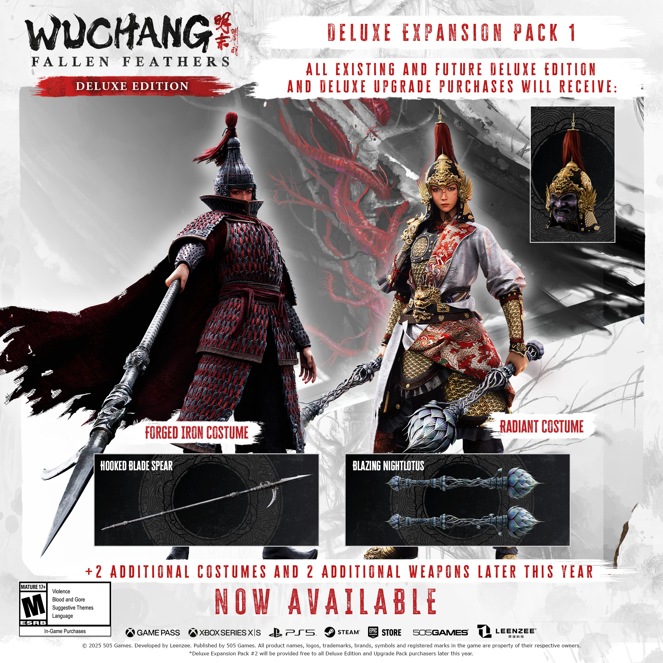 New weapons and costumes in Wuchang Fallen Feathers patch 1.6.