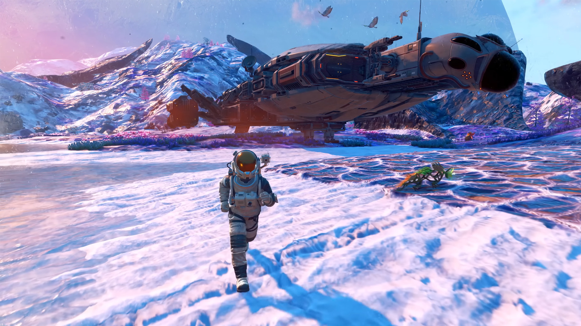 The crashing error interrupts the stunning sci-fi exploration experience