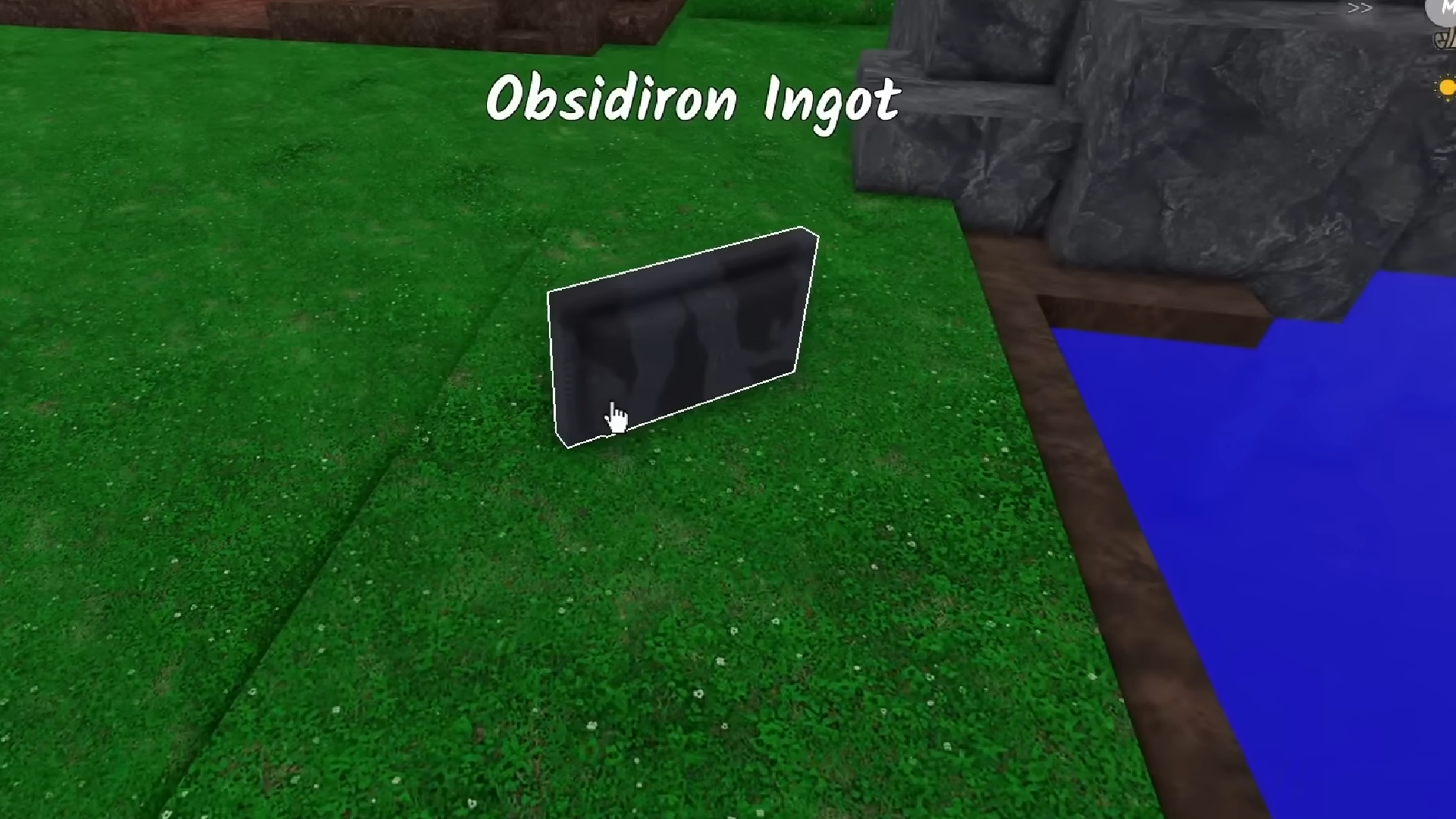Obtaining Obsidiron Ingot in 99 Nights in the Forest (Image via Roblox Corporation)