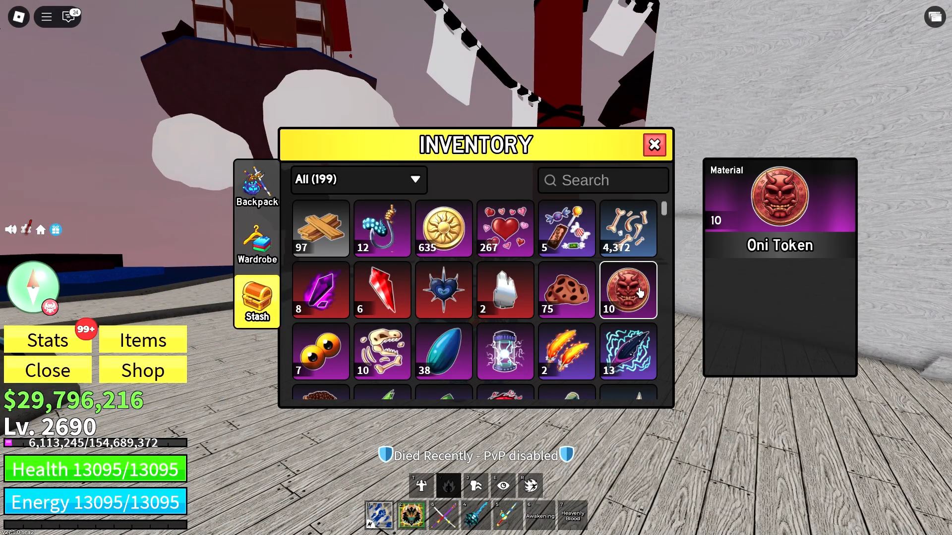 Oni Token in Blox Fruits (Image via Roblox Corporation)