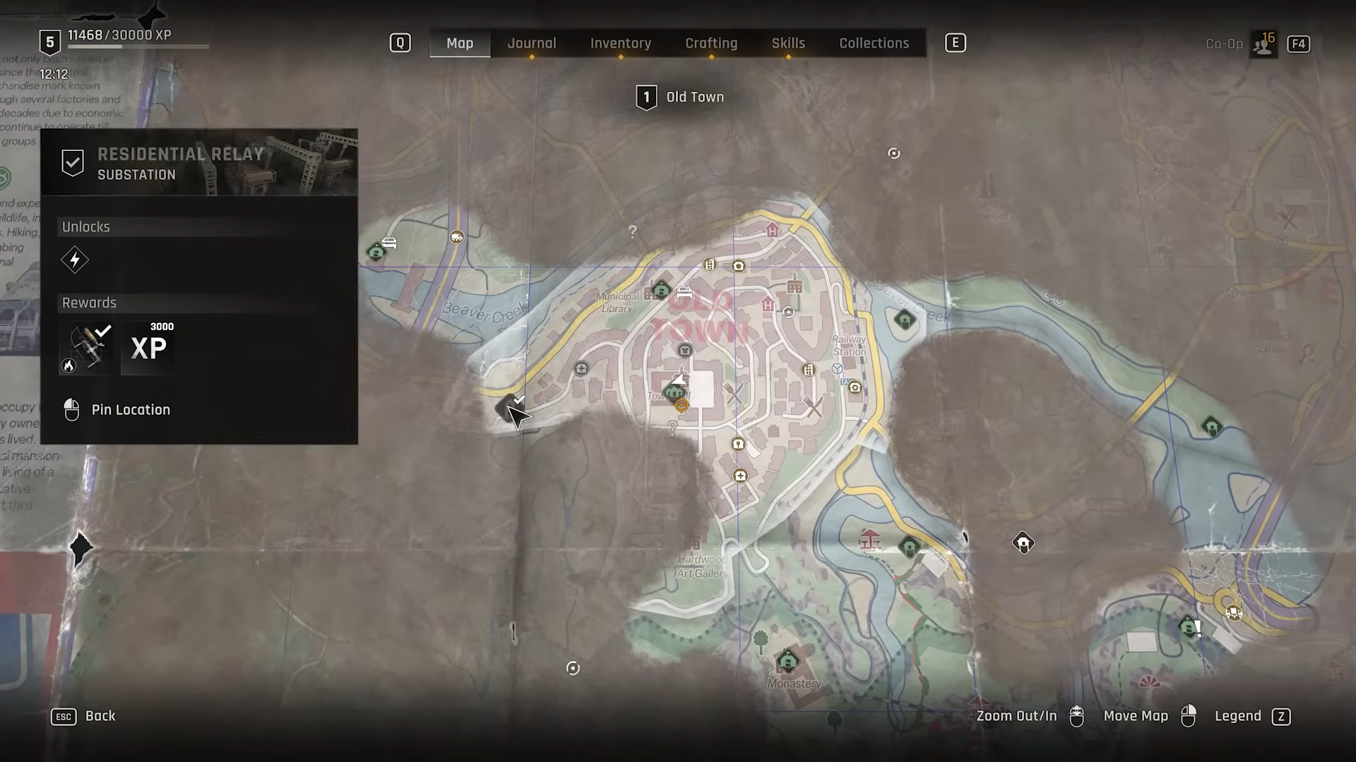 Hovering your mouse pointer over a quest on the map reveals the rewards. (Source: Techland | NorZZa/YouTube)