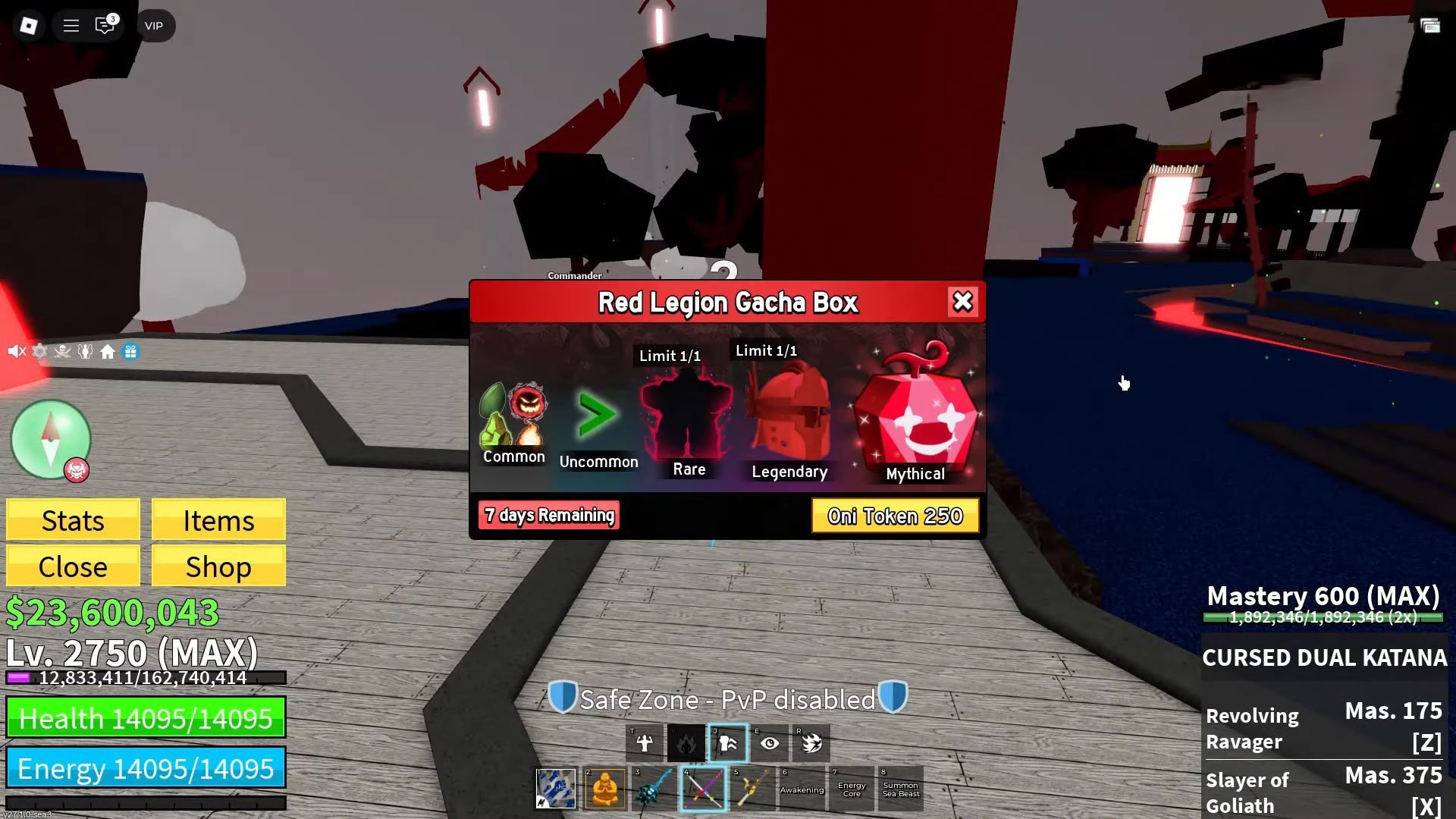 Red Legion Gacha Box Rewards (Image via Roblox Corporation)