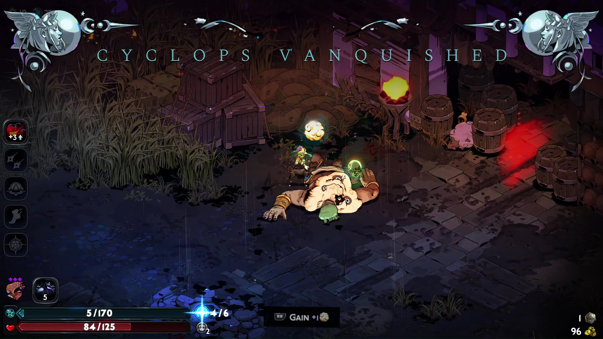 Rewards after defeating Polyphemus in Hades 2