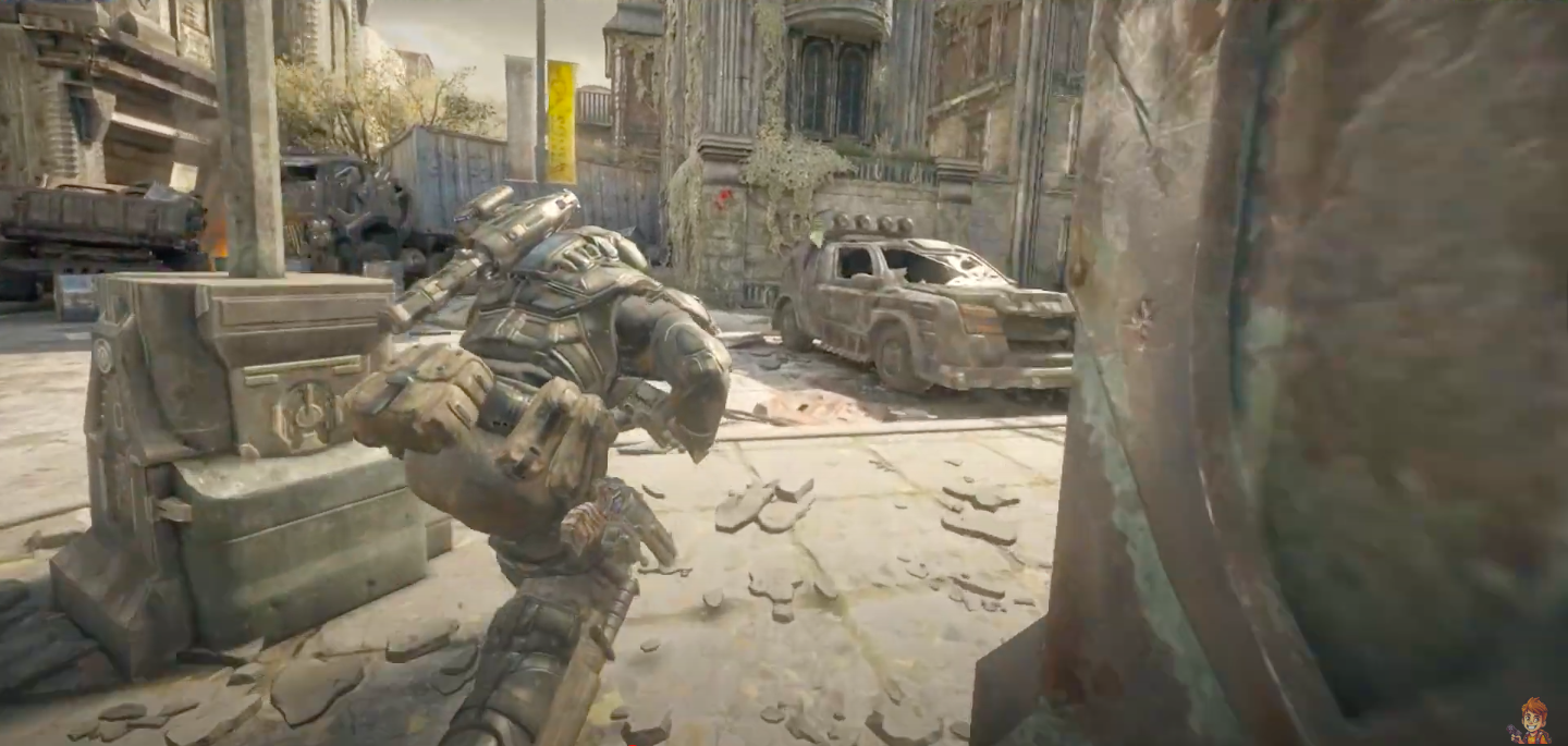 Check behind the vehicle wreckage (Image via Xbox Game Studios | Game Guides Channel/YouTube)