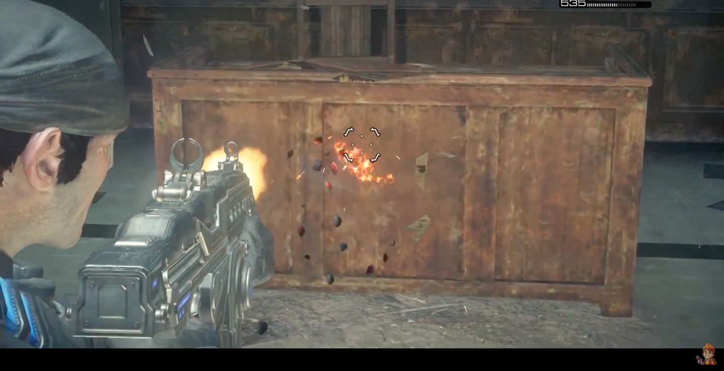 The third COG tag is in the library (Image via Xbox Game Studios)