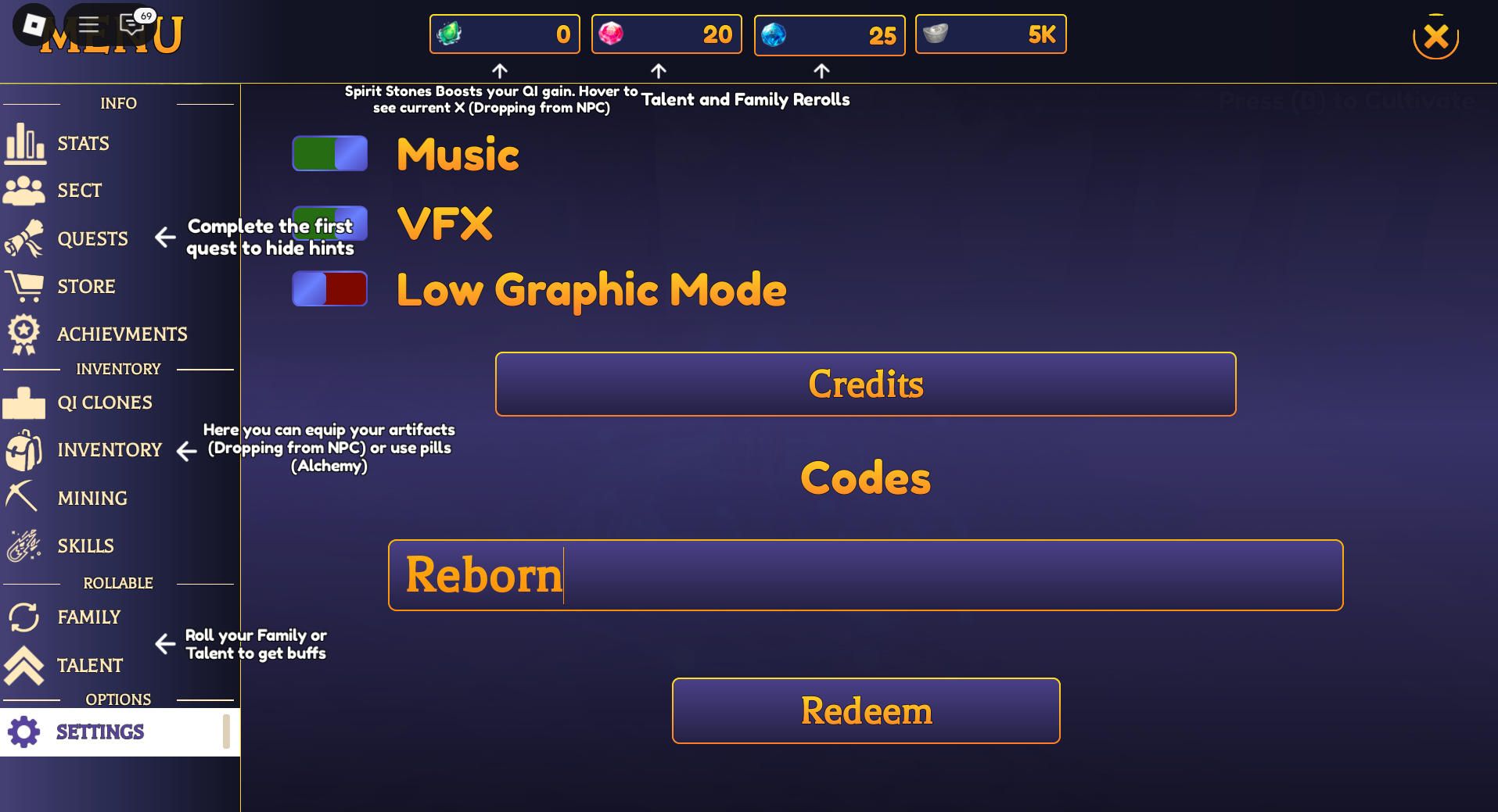 Redeeming Codes (Image via Roblox Corporation)