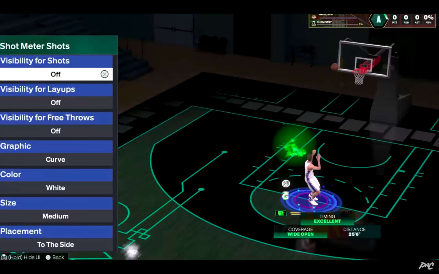 You can disable the shot meter in the game (Image via 2K Games | PAC Hoops/YouTube)