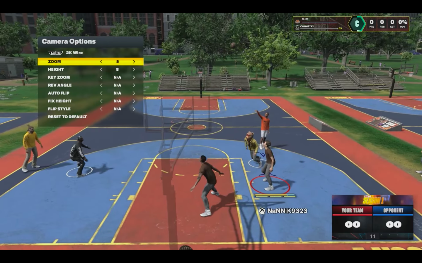 Access the camera options (Image via 2K | Goals Ghouls & Gears/YouTube)
