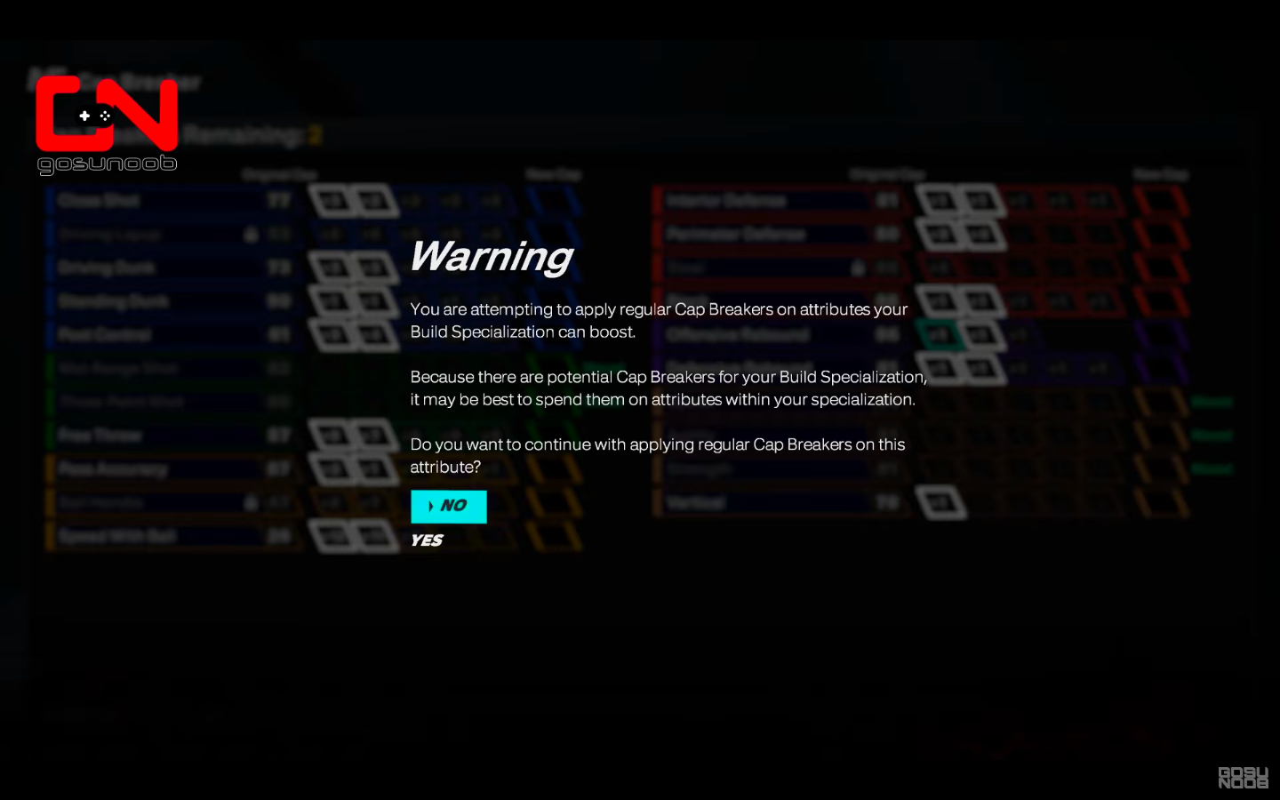 You will need to provide a final confirmation during the process (Image via 2K | Gosu Noob/YouTube)