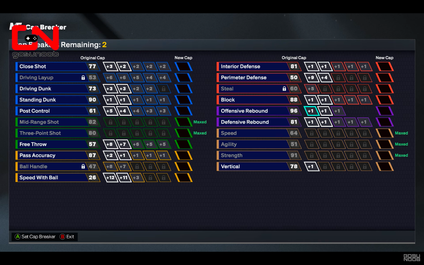 To begin, navigate to the Attribute section (Image via 2K | Gosu Noob/YouTube)
