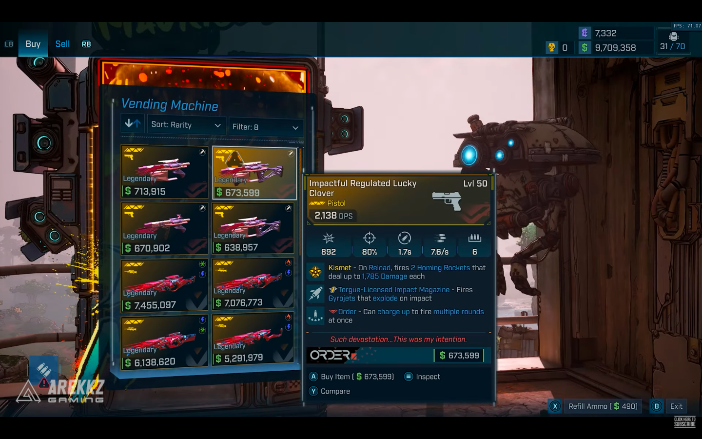 Interface of the machine (Image via 2K | Arekkz Gaming/YouTube)